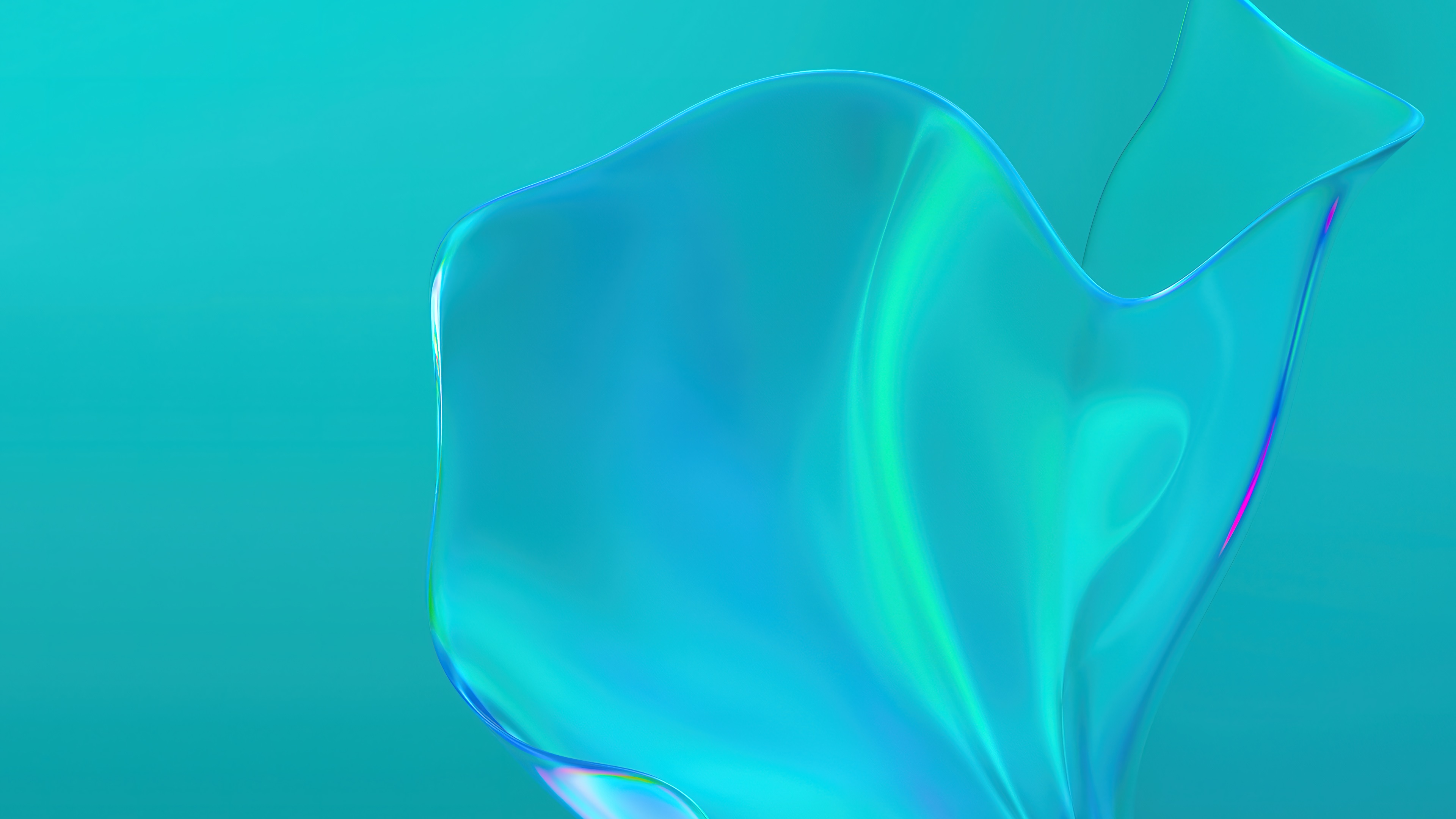 Abstract cyan digital art with Huawei branding HD Wallpaper