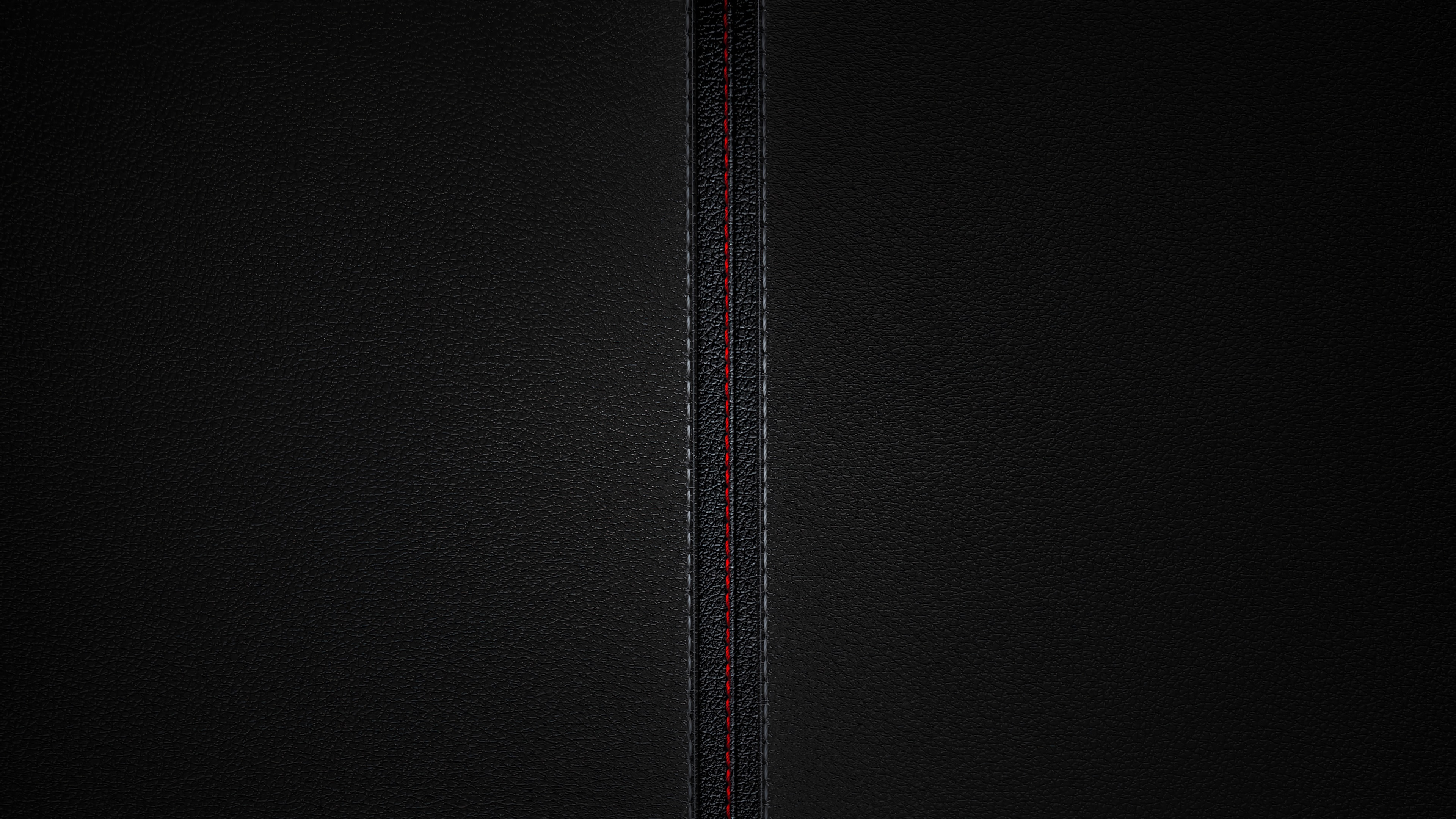 Black Leather with Red and White Stitching 4K HD Wallpaper