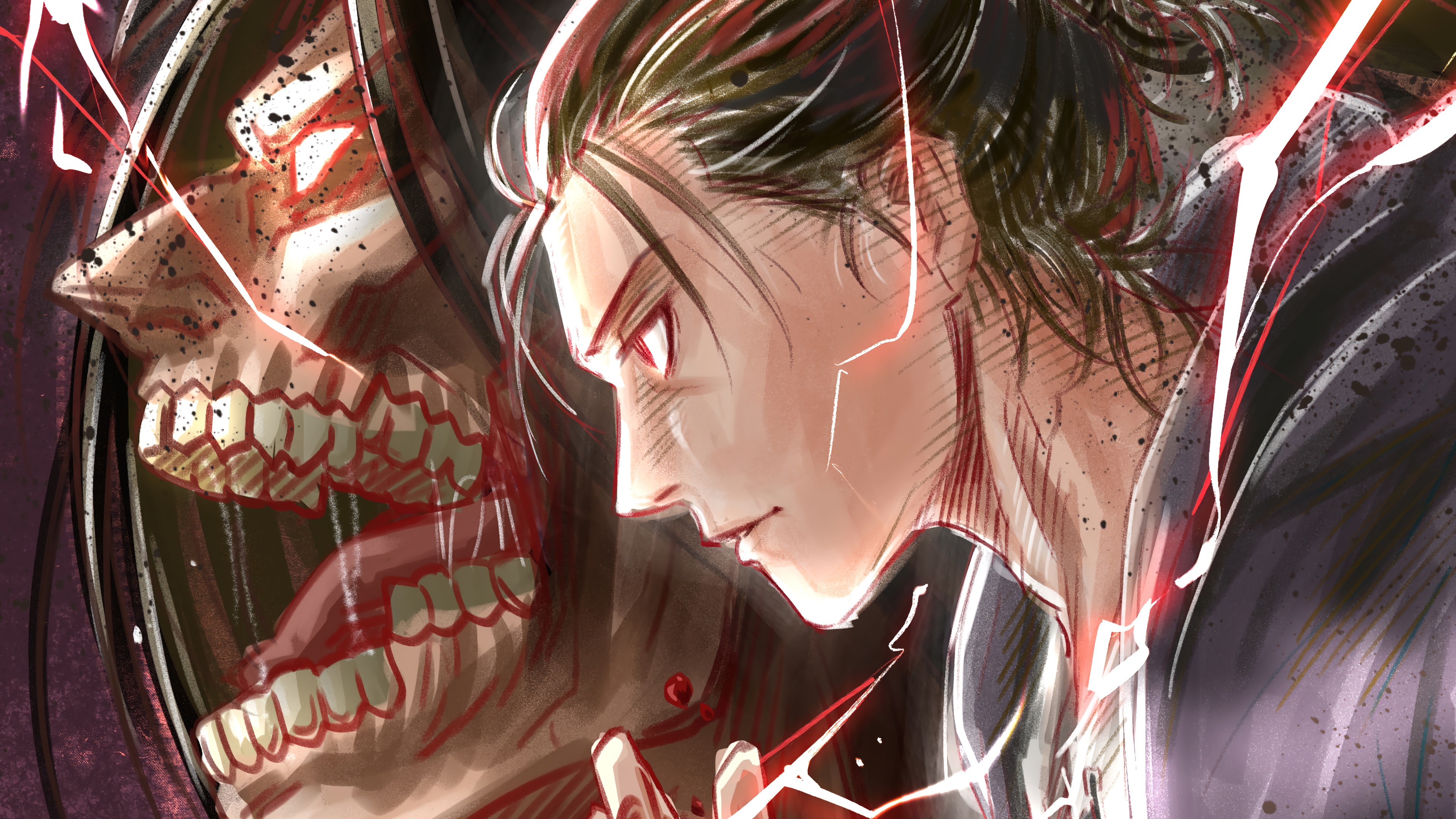 Eren Yeager as Attack Titan from Attack on Titan 4K HD Wallpaper