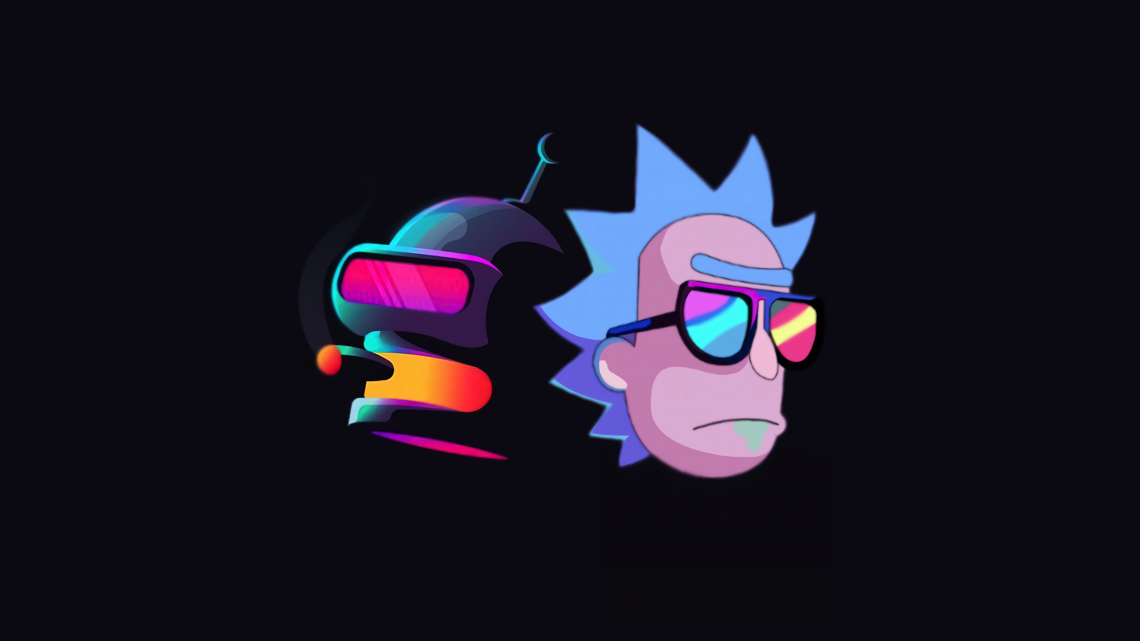 Rick Sanchez and Bender from Rick and Morty 4K HD Wallpaper