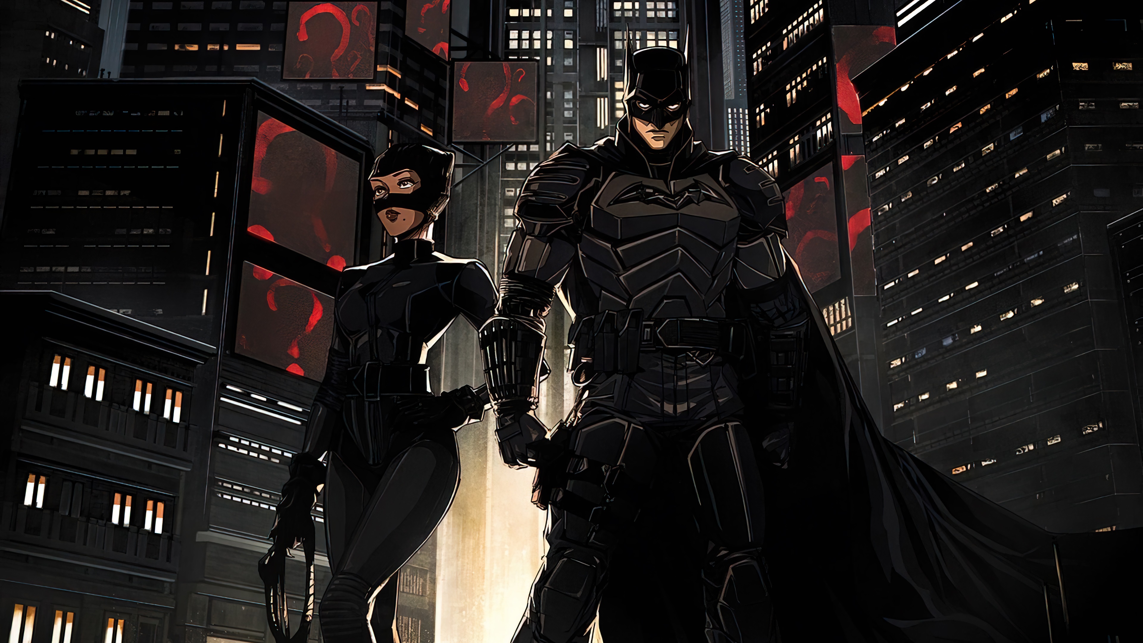 Batman and Catwoman from The Batman 2022 4K HD Wallpaper