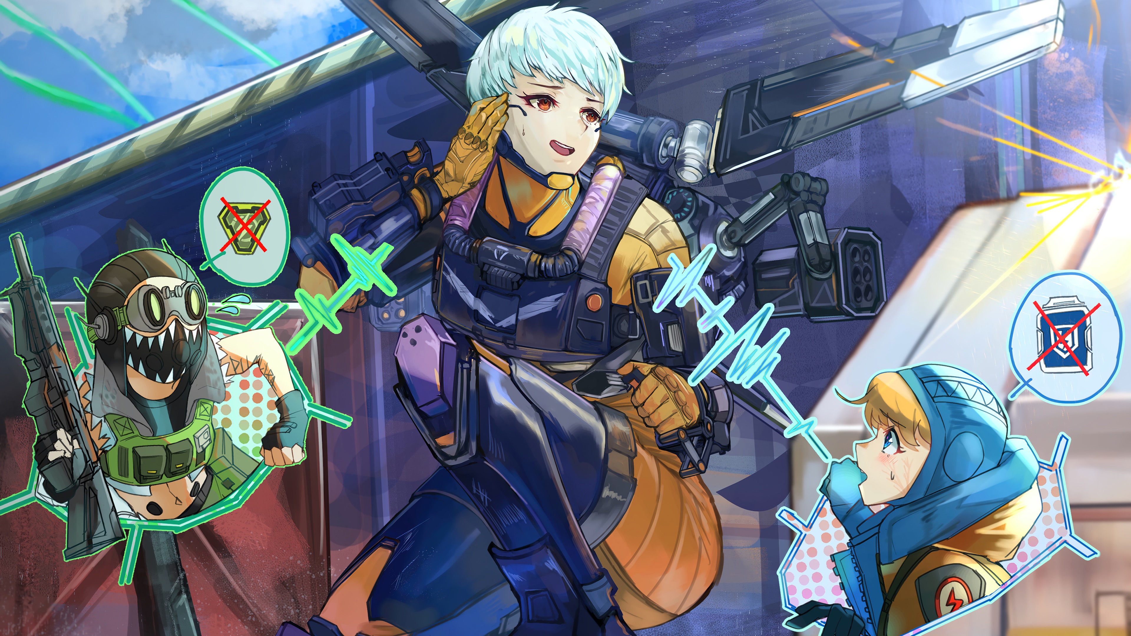 Valkyrie and allies from Apex Legends HD Wallpaper