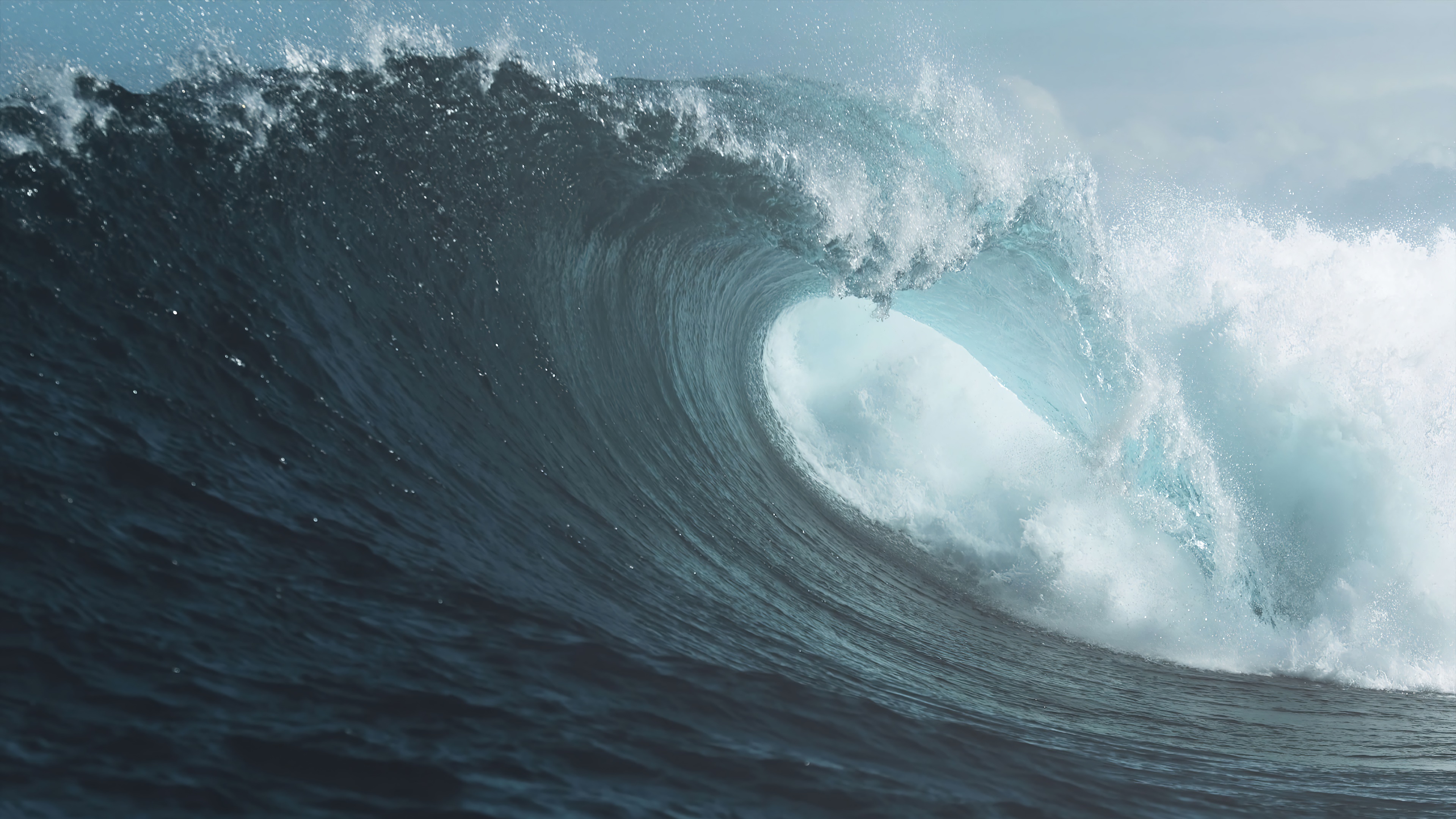 Ocean wave crashing, 4K HD Wallpaper