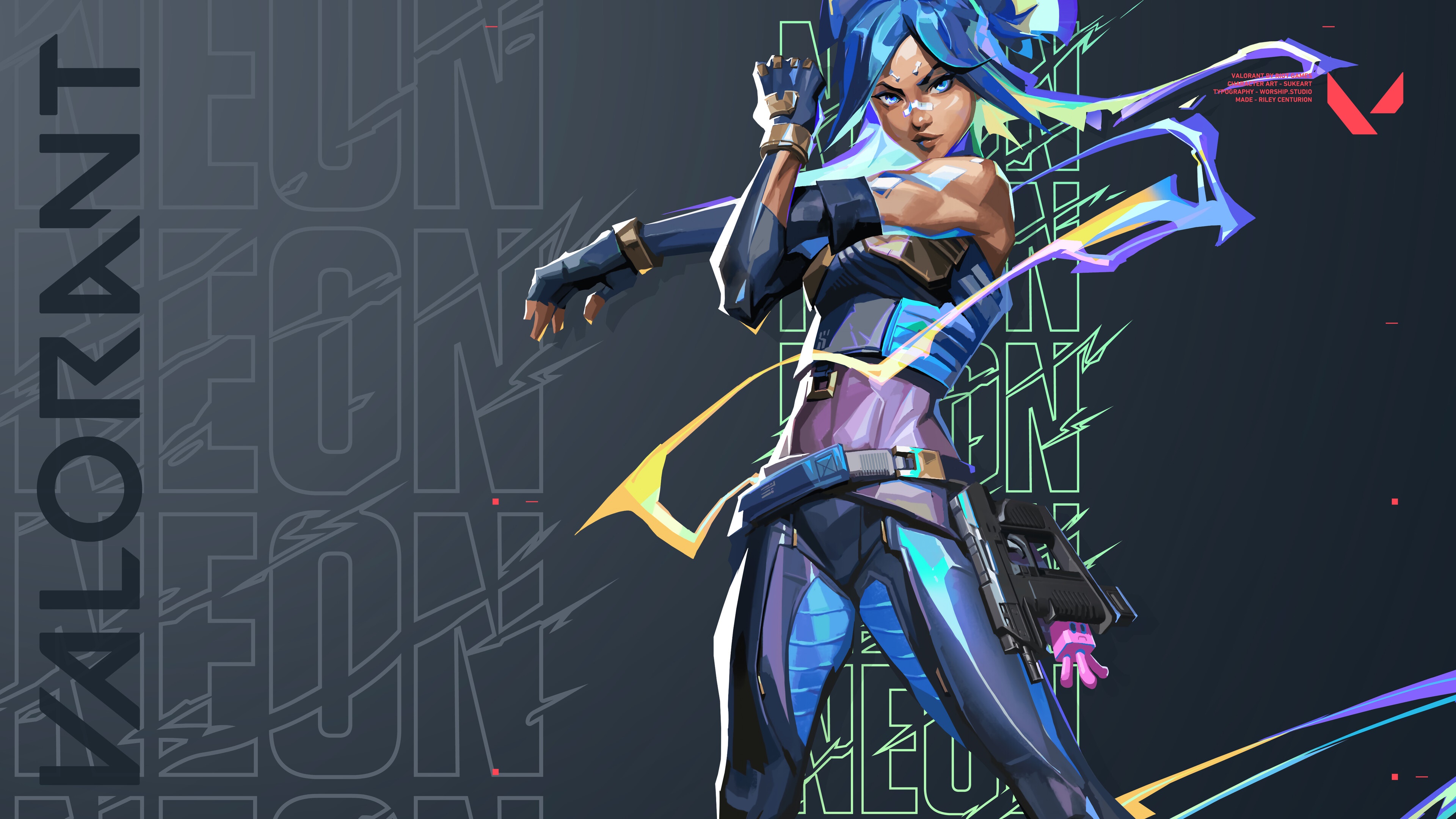 Neon from Valorant 4K HD Wallpaper