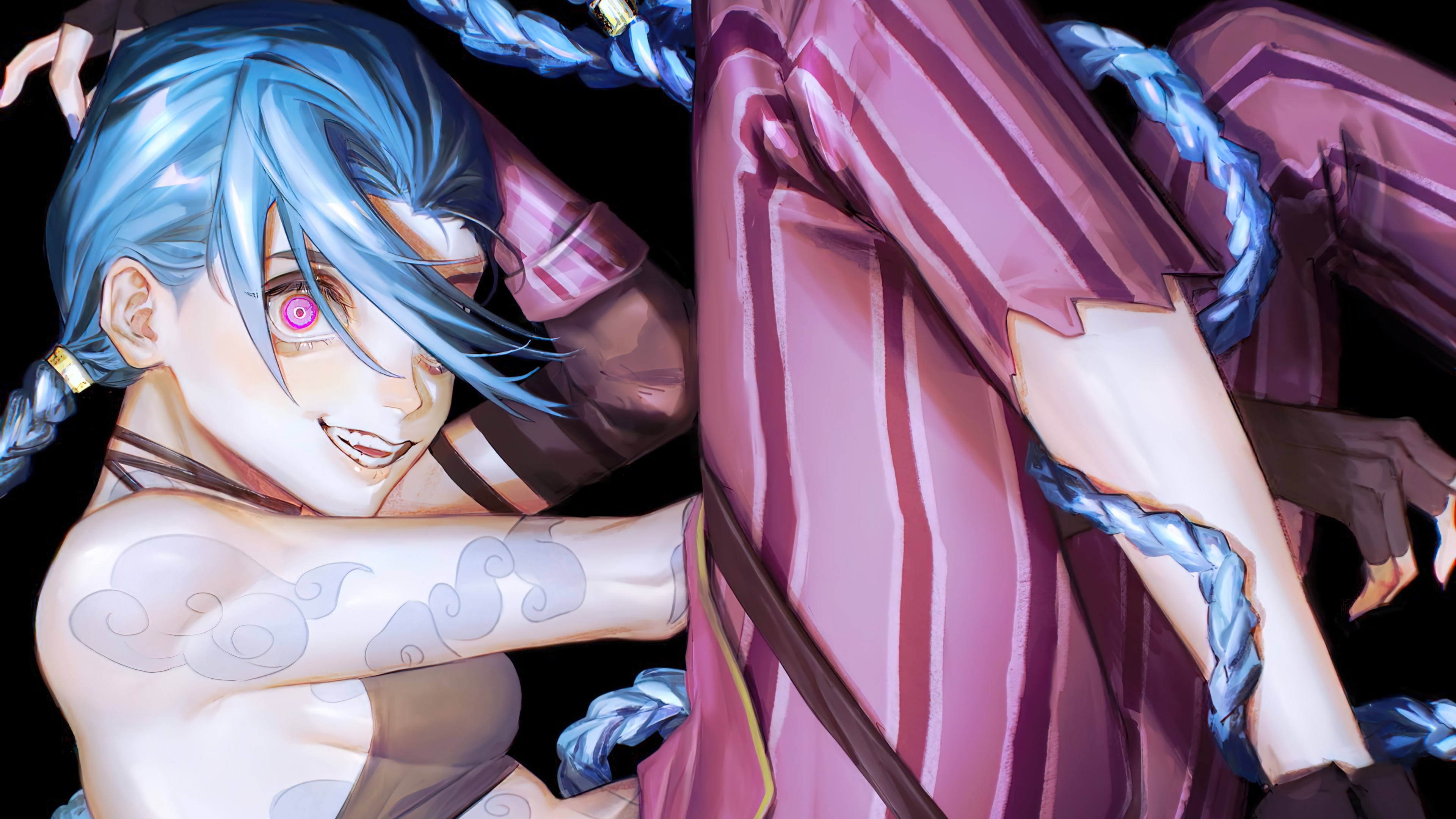 Jinx from Arcane League of Legends 4K HD Wallpaper