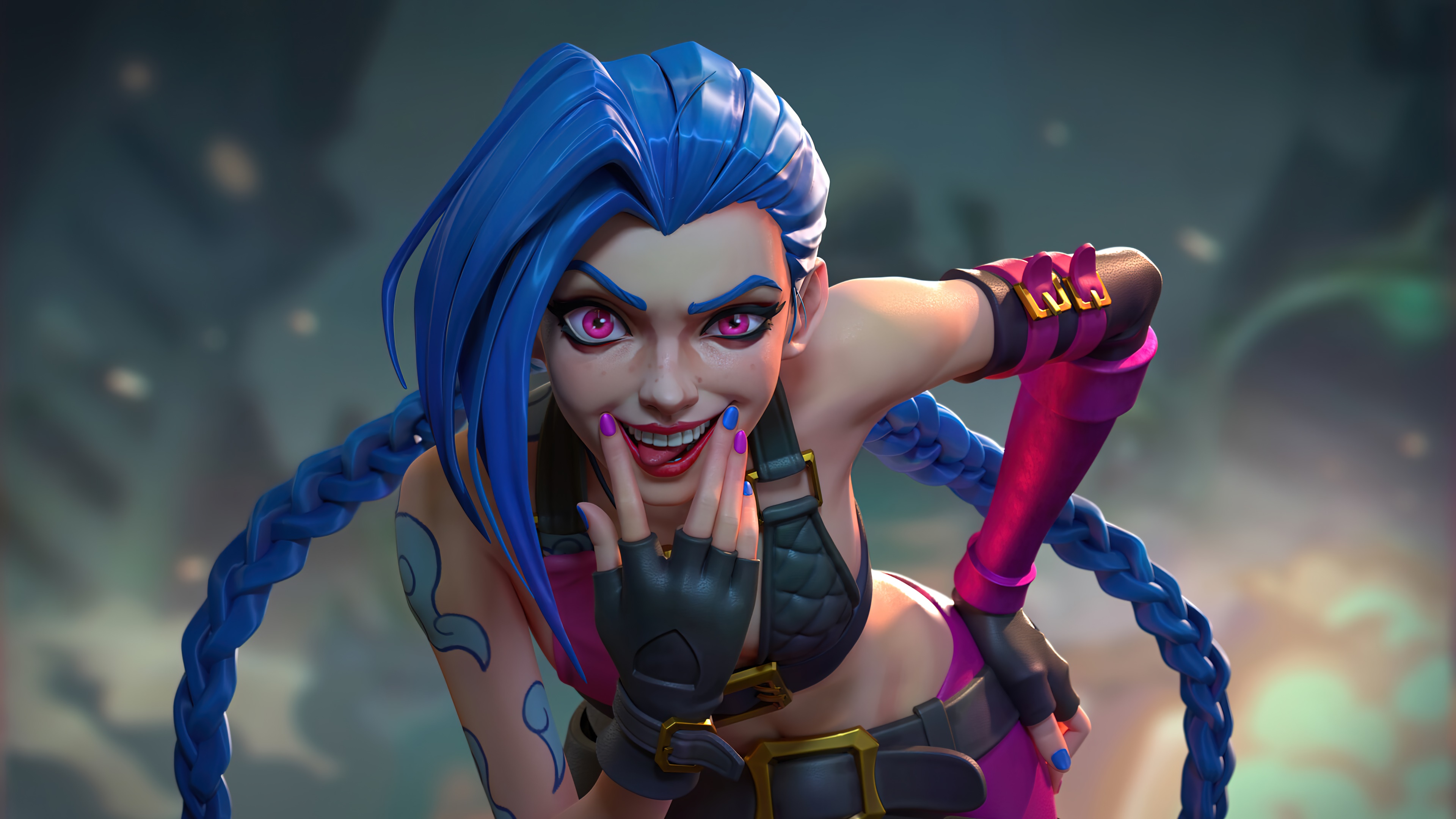 Jinx from Arcane League of Legends 4K HD Wallpaper