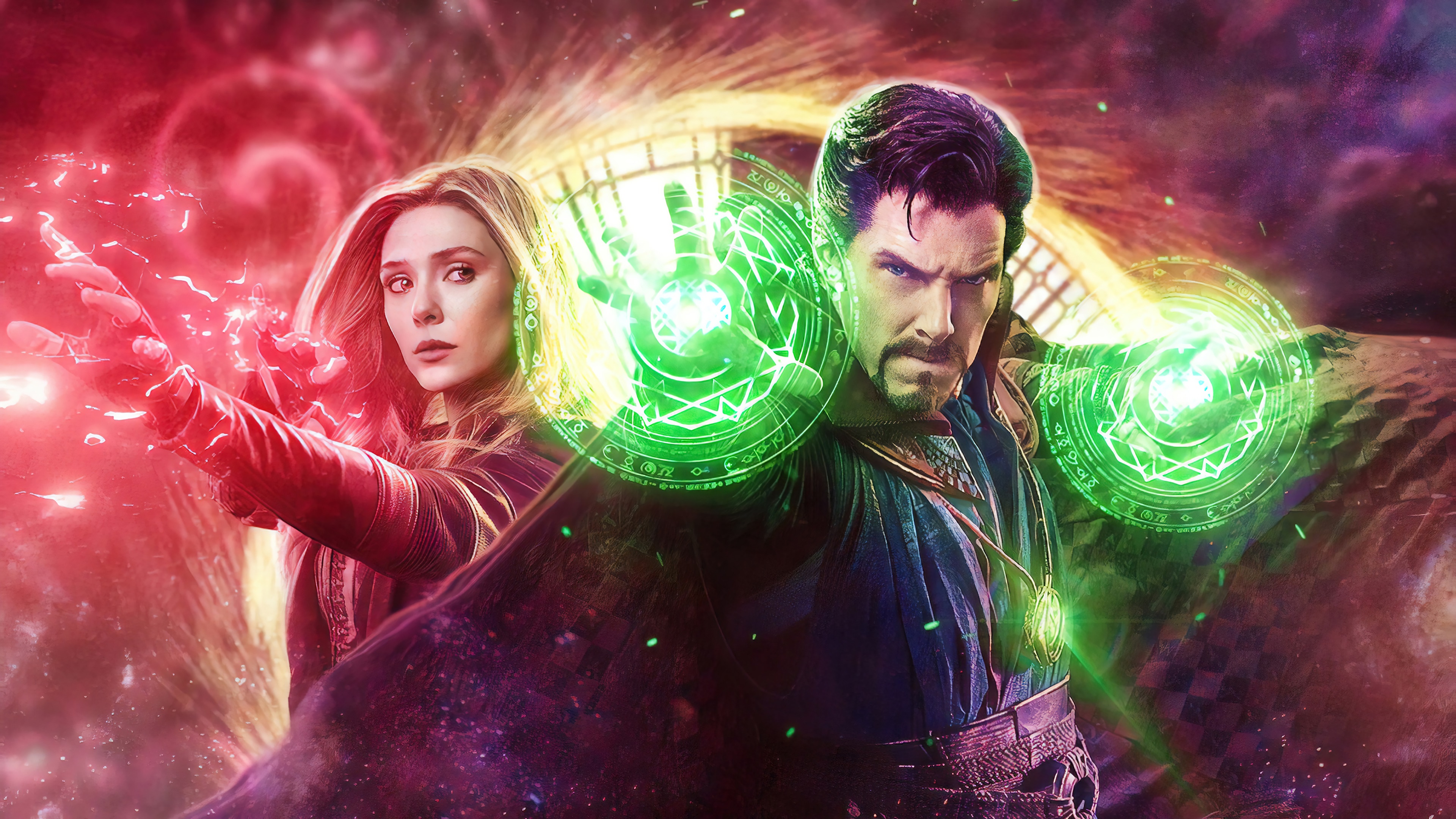 Doctor Strange from Multiverse of Madness and Scarlet Witch HD Wallpaper