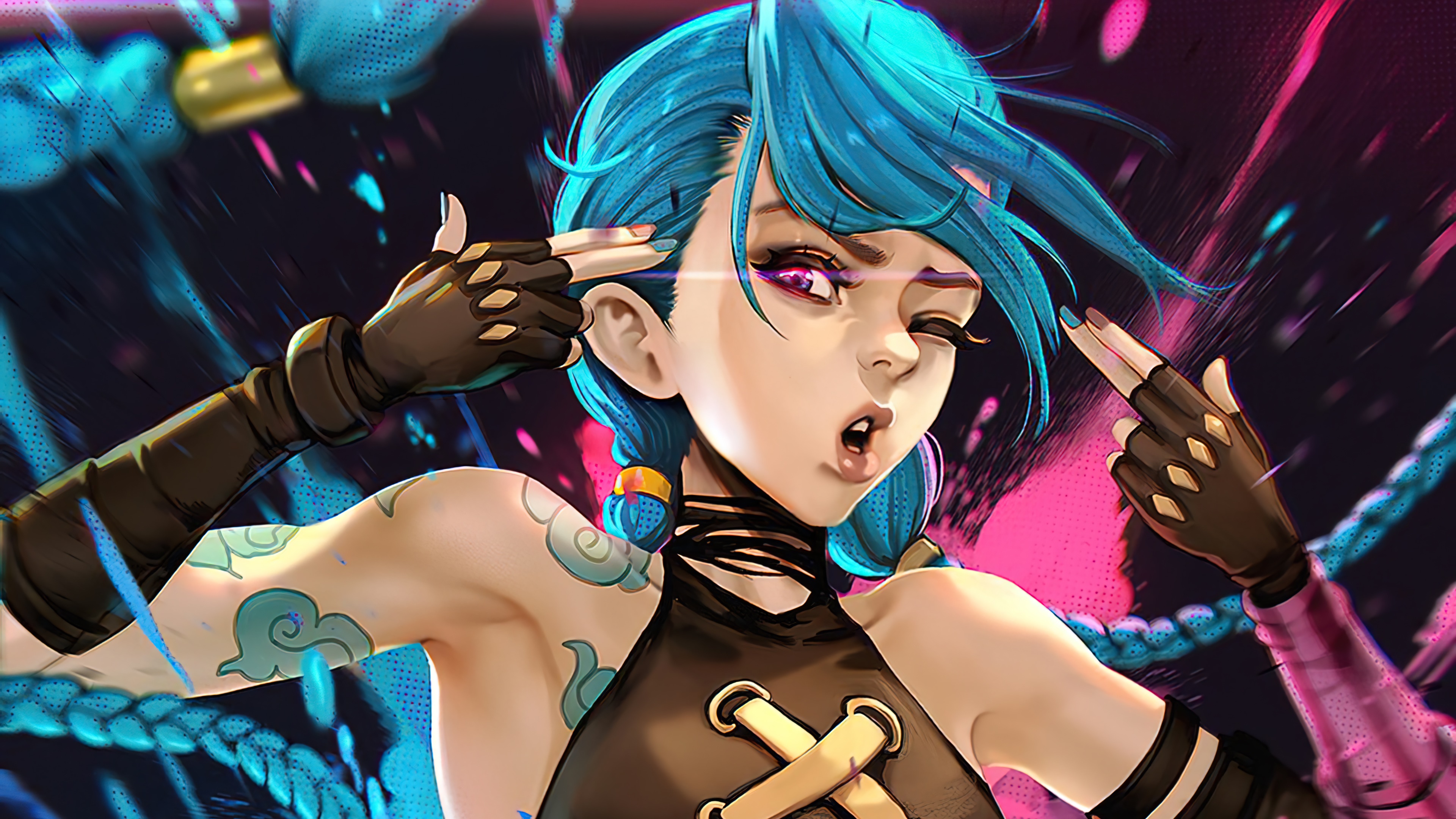 Jinx from Arcane 4K HD Wallpaper