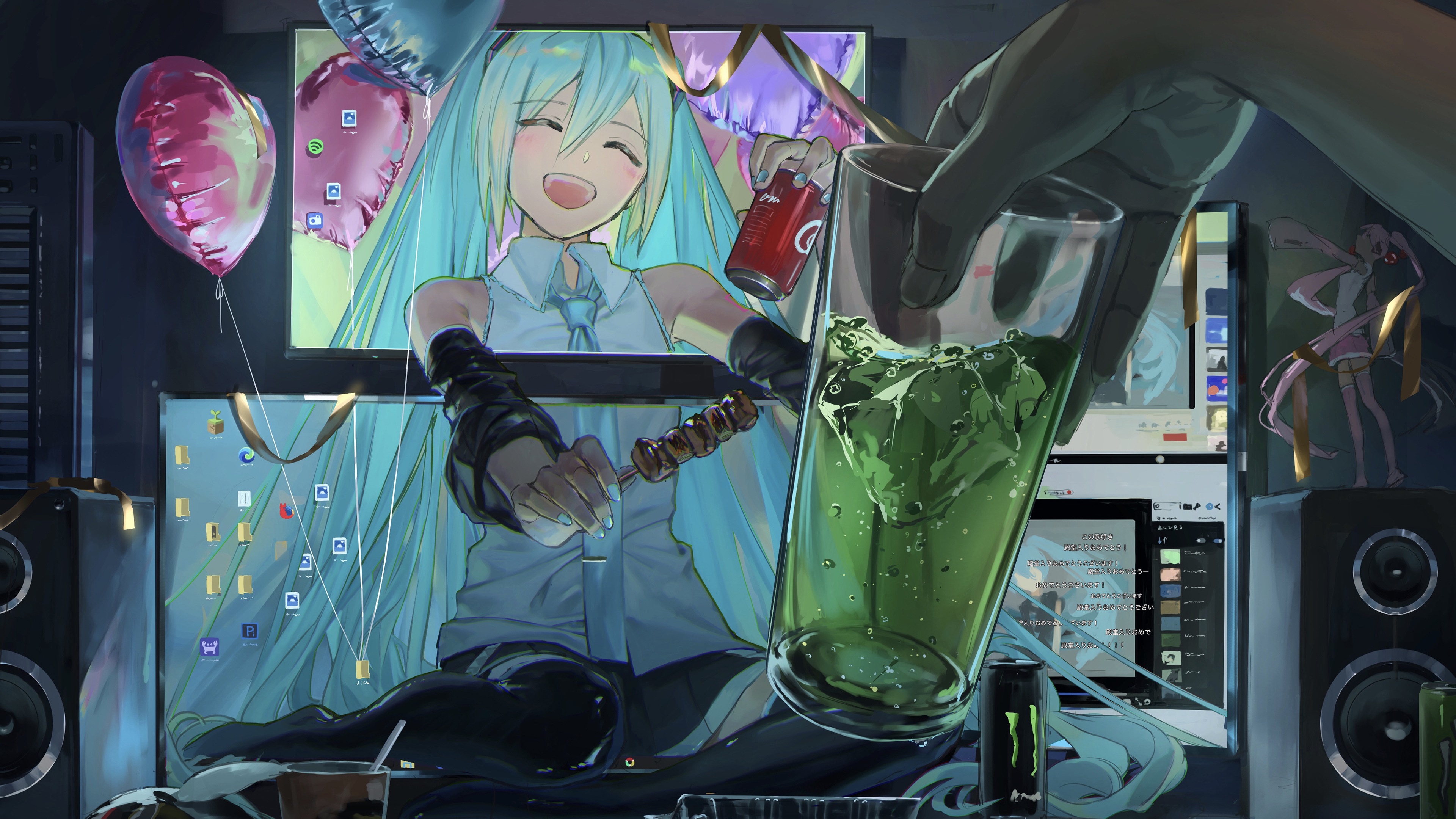 Hatsune Miku virtual date 4K HD Wallpaper