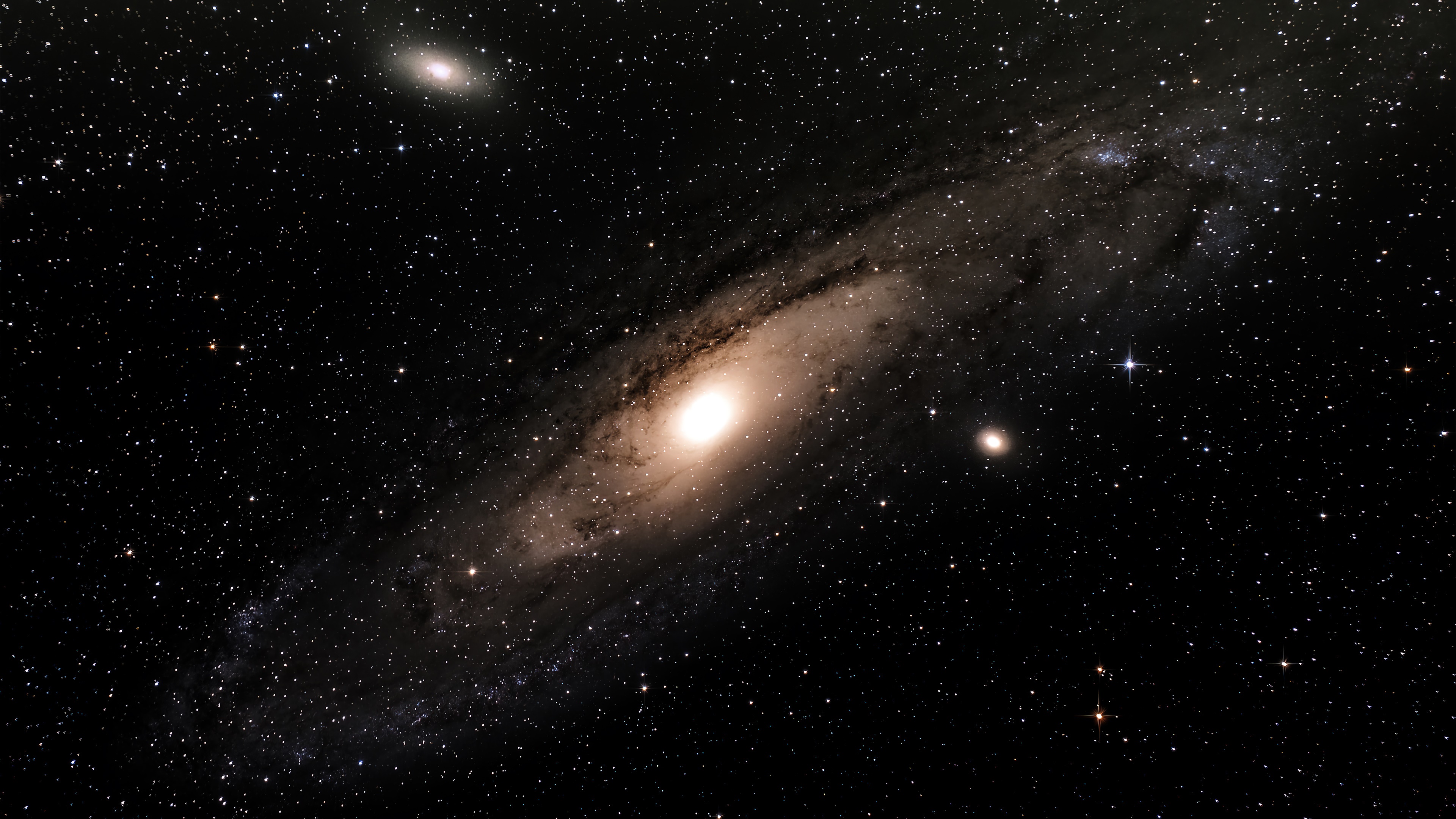 Andromeda Galaxy and stars in 4K HD Wallpaper