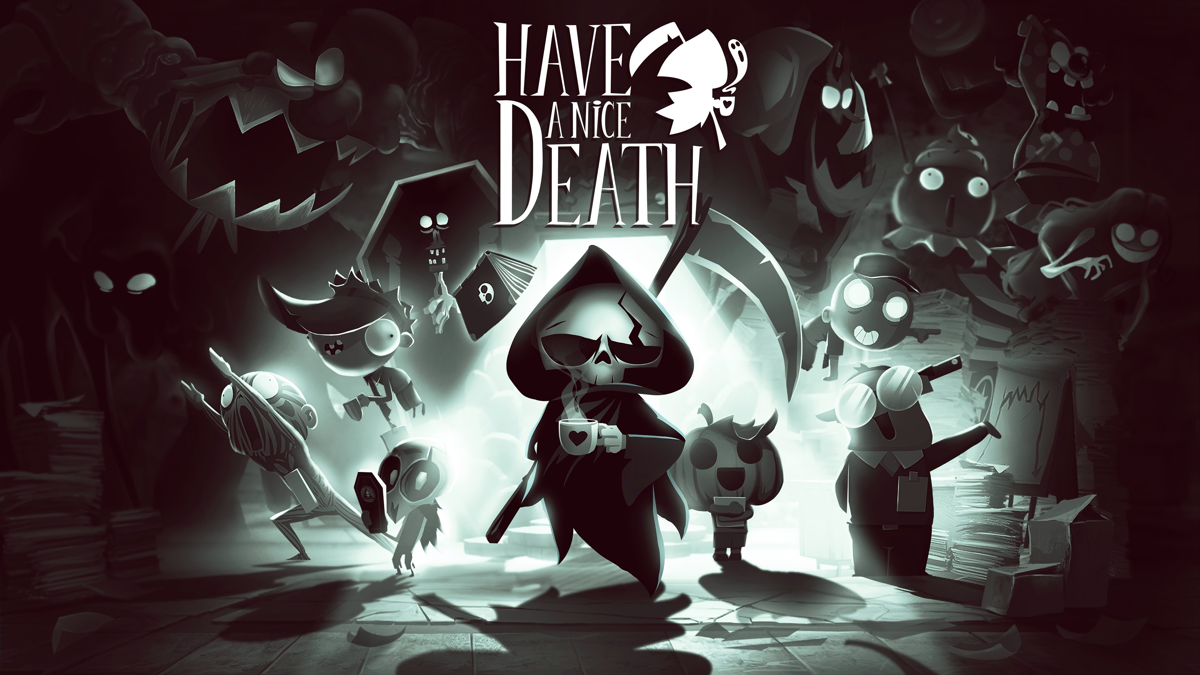 Have a Nice Death game title art HD Wallpaper