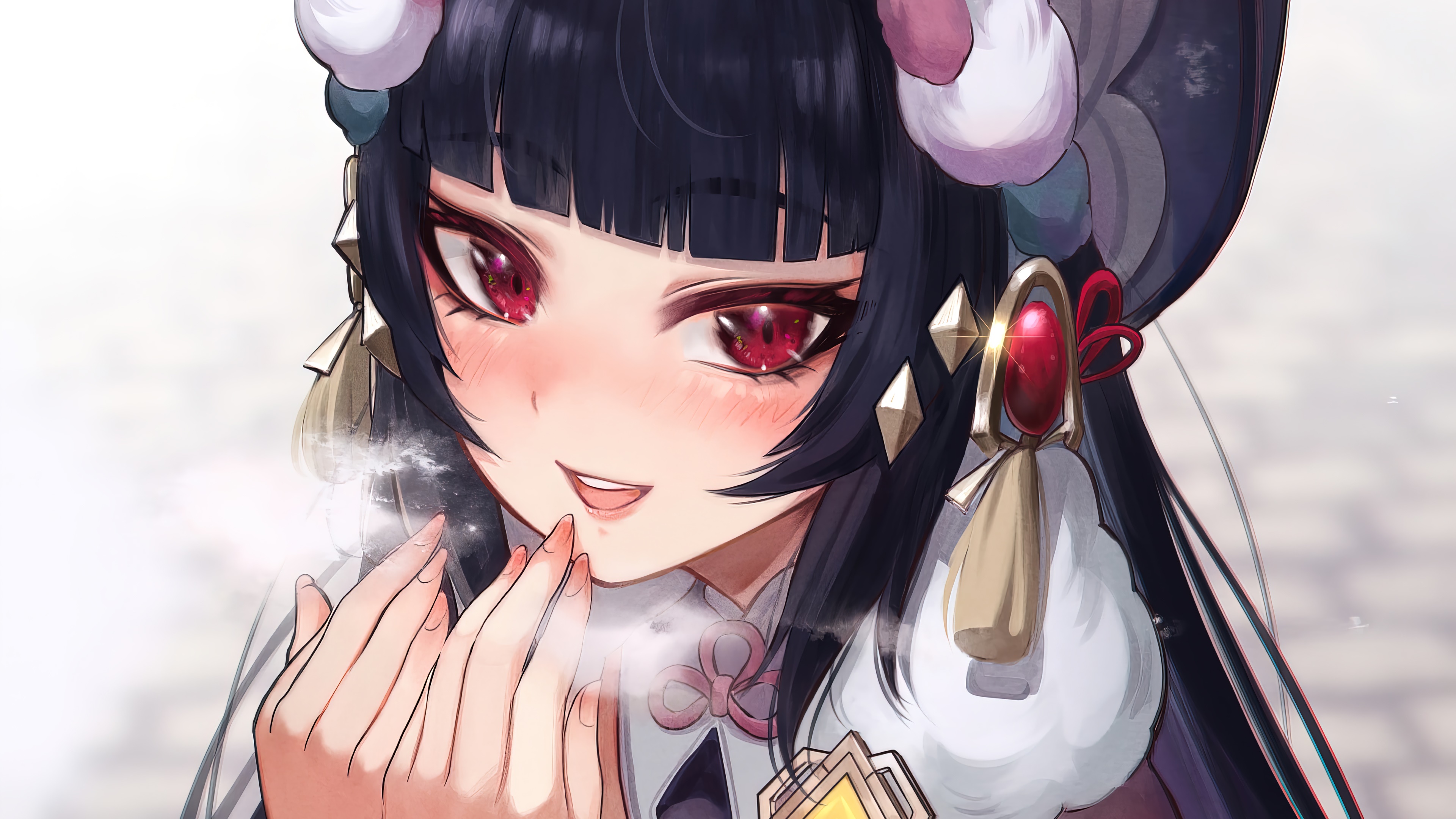 Yun Jin from Genshin Impact blushing HD Wallpaper