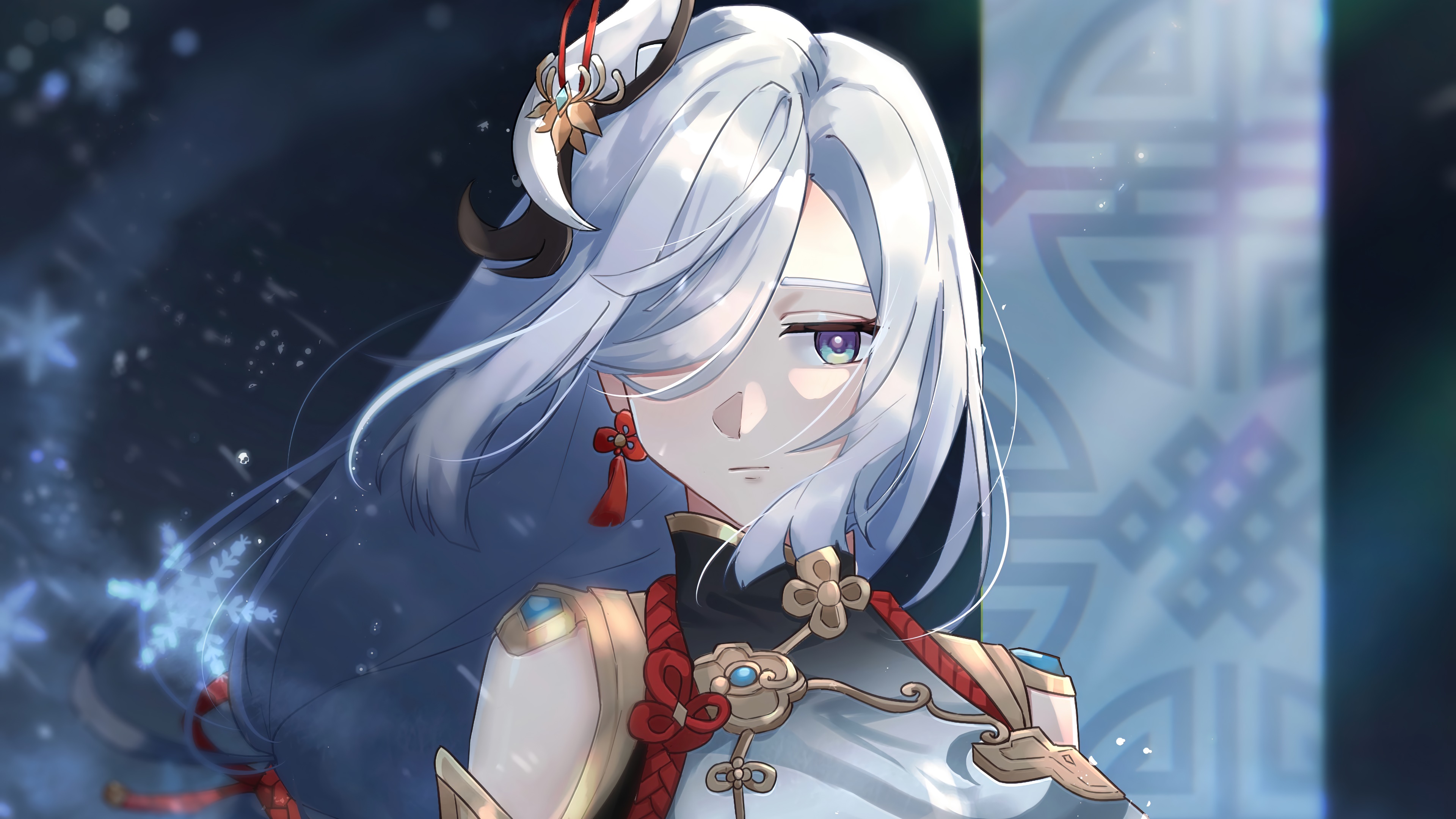 Shenhe from Genshin Impact 4K HD Wallpaper