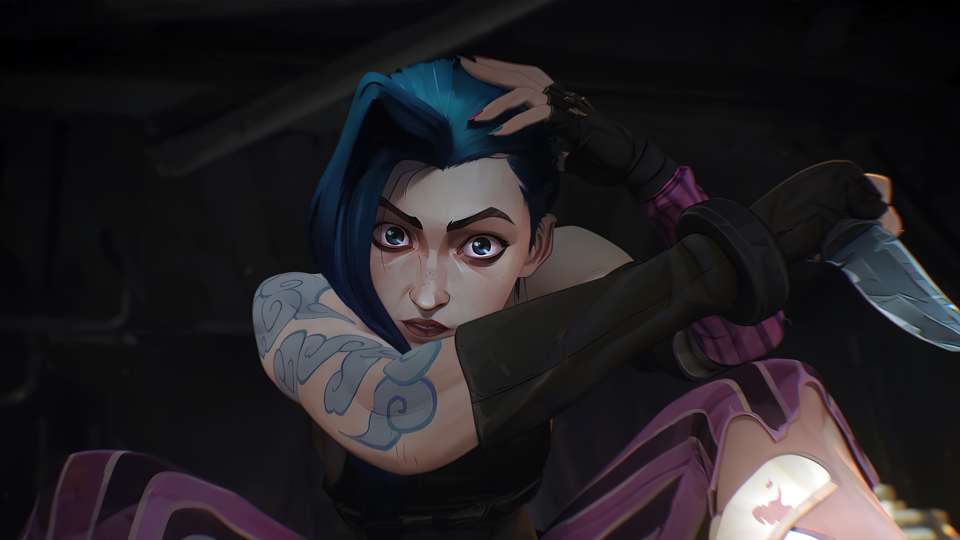 Jinx from Arcane Netflix Series 4K HD Wallpaper