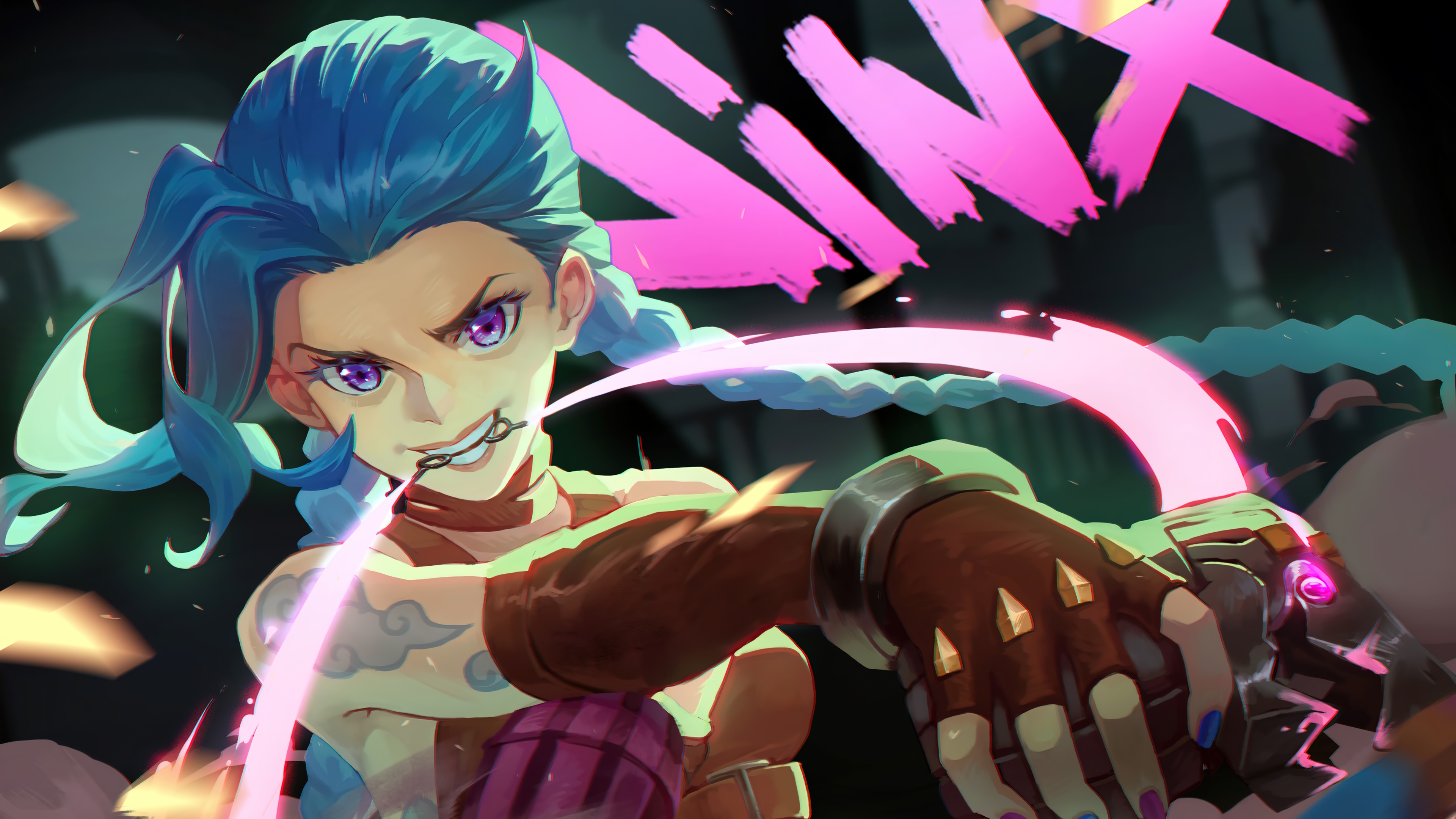 Jinx from Arcane 4K HD Wallpaper