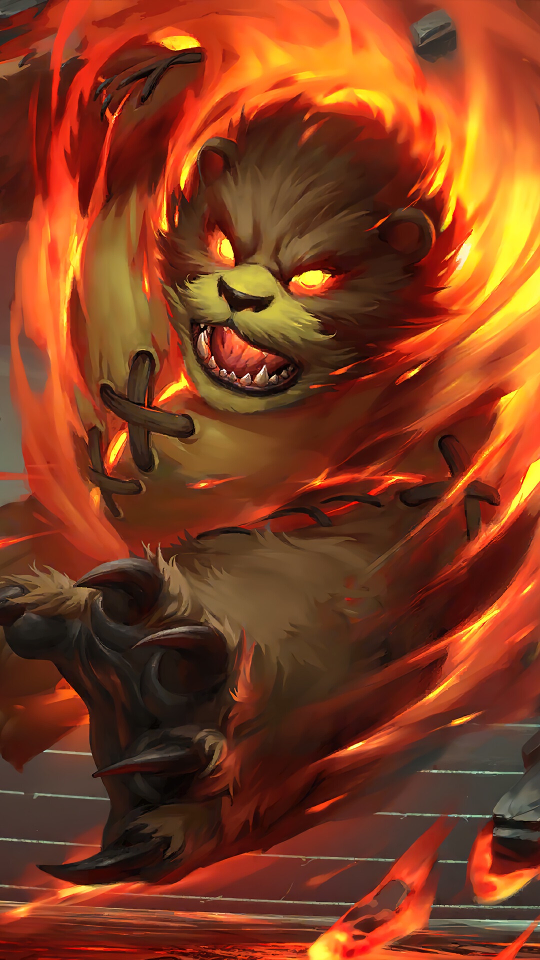 Annie, Tibbers from Legends of Runeterra HD Phone Wallpaper