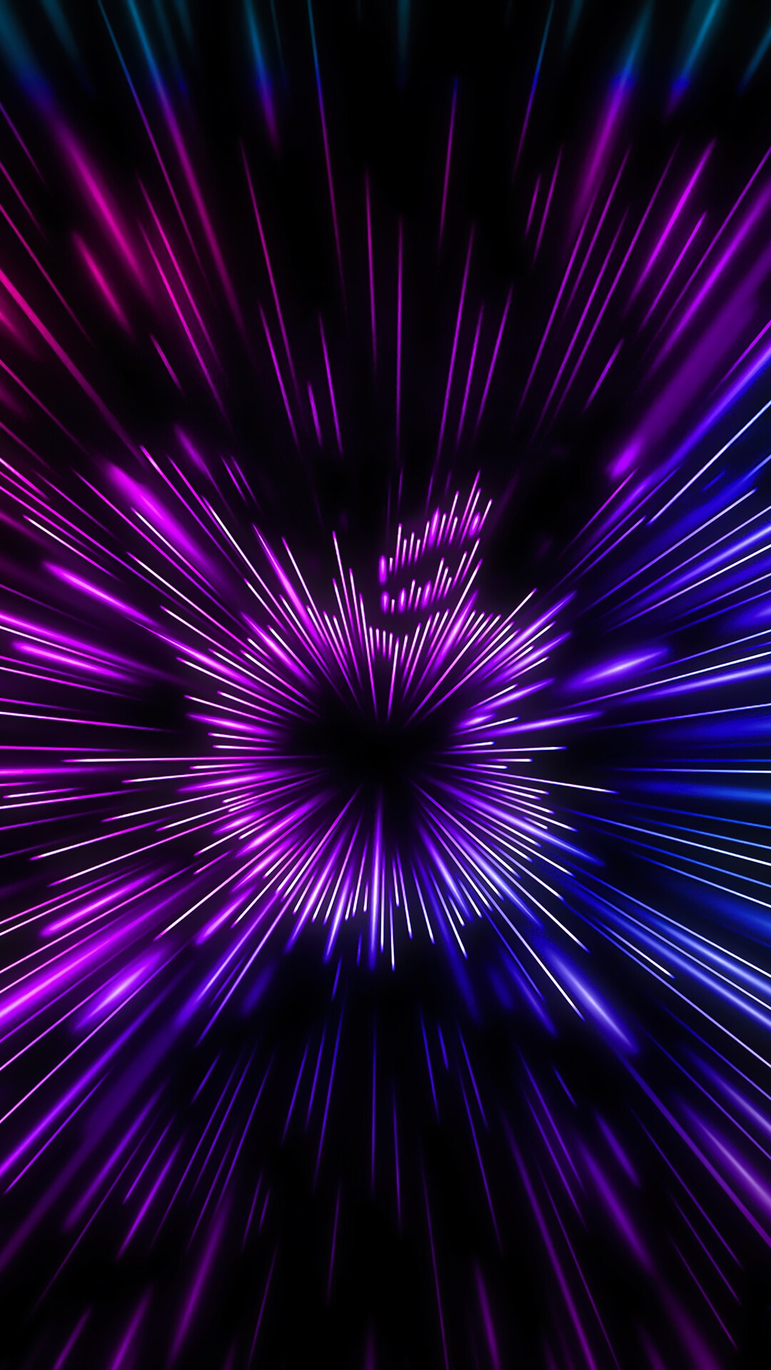 Apple Logo with Neon Light Explosion HD Phone Wallpaper