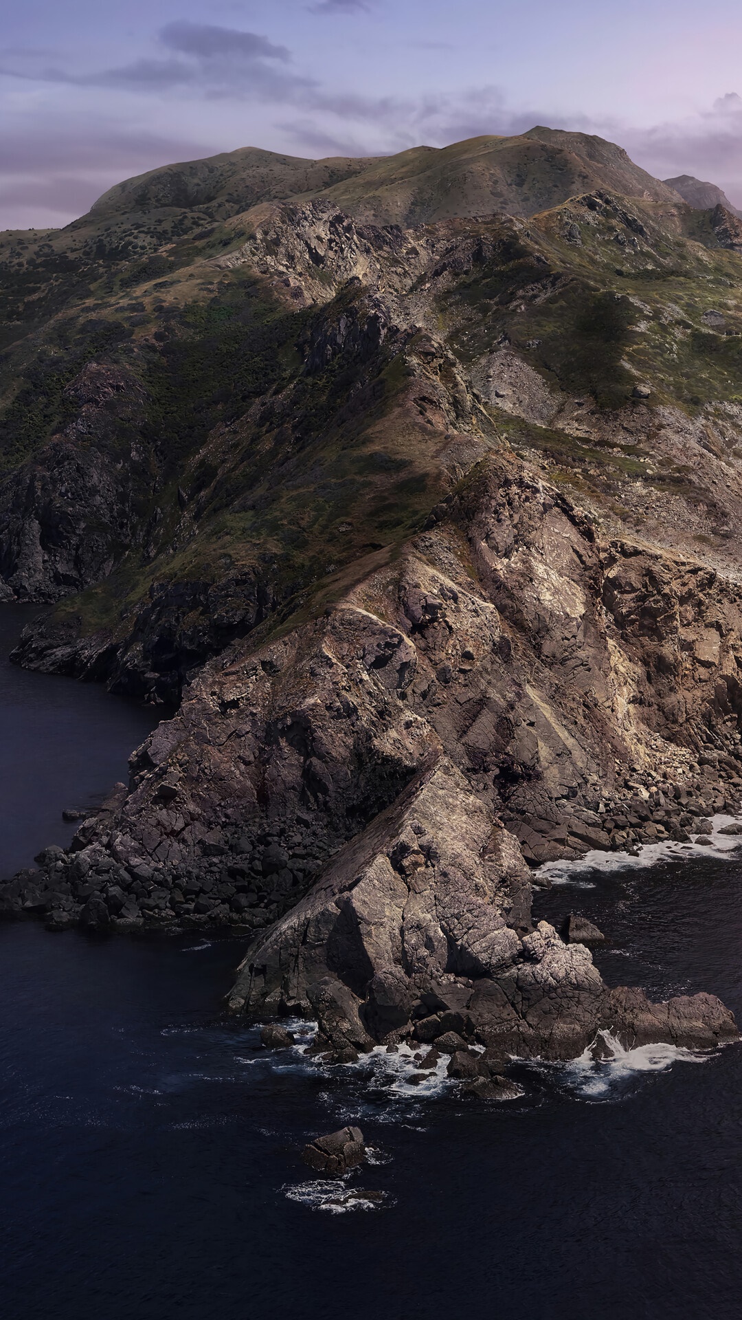 macOS Big Sur mountains and ocean landscape HD Phone Wallpaper