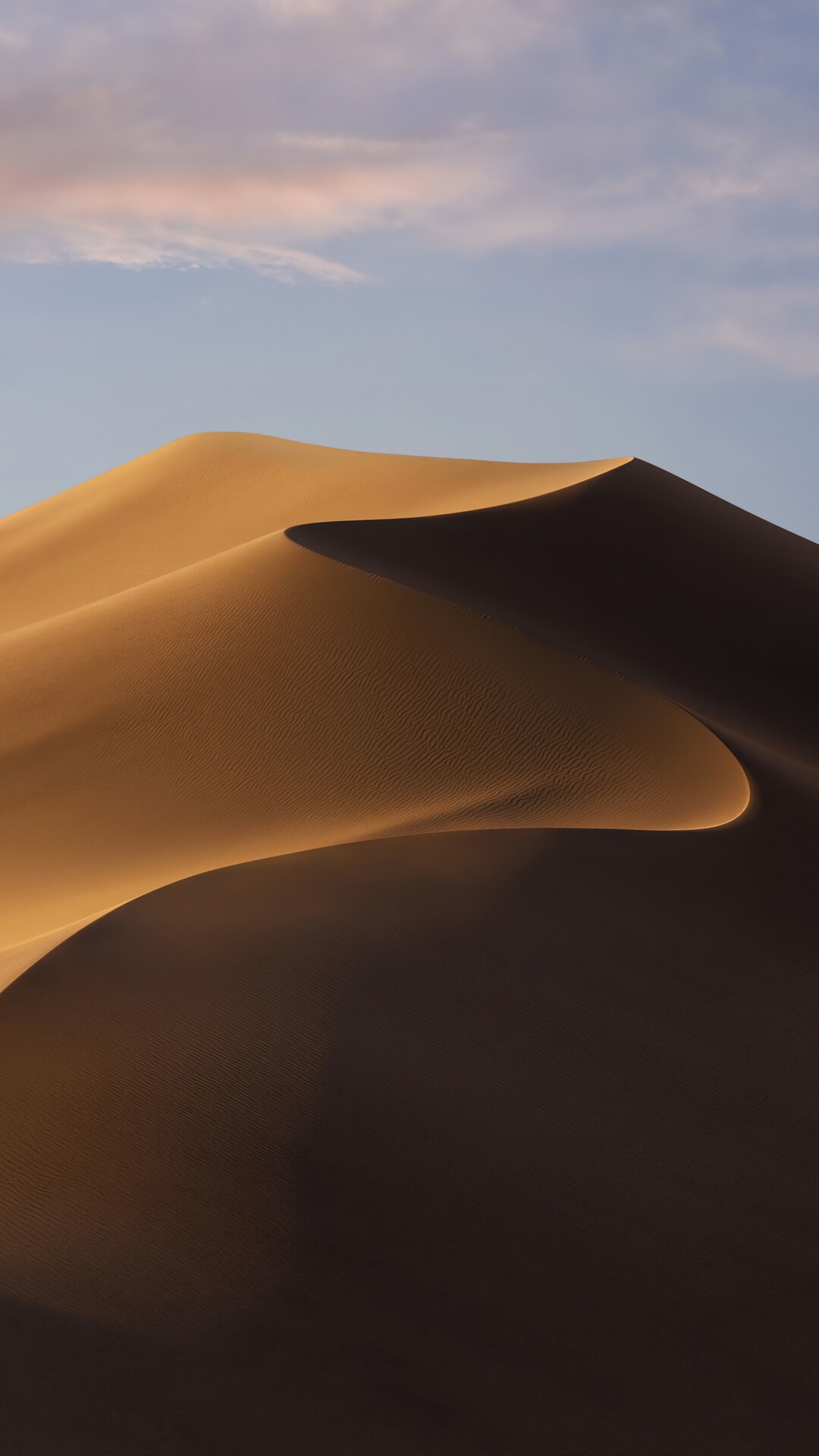 Desert dunes under a cloudy sky HD Phone Wallpaper