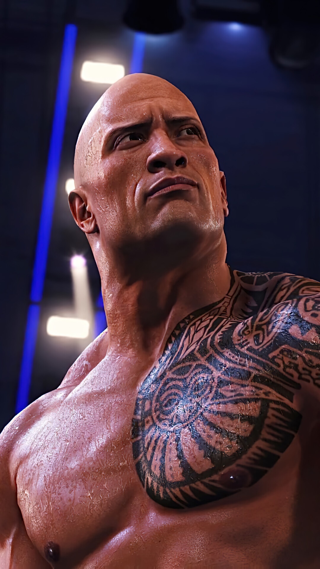 Dwayne "The Rock" Johnson in WWE 2K22 HD Phone Wallpaper