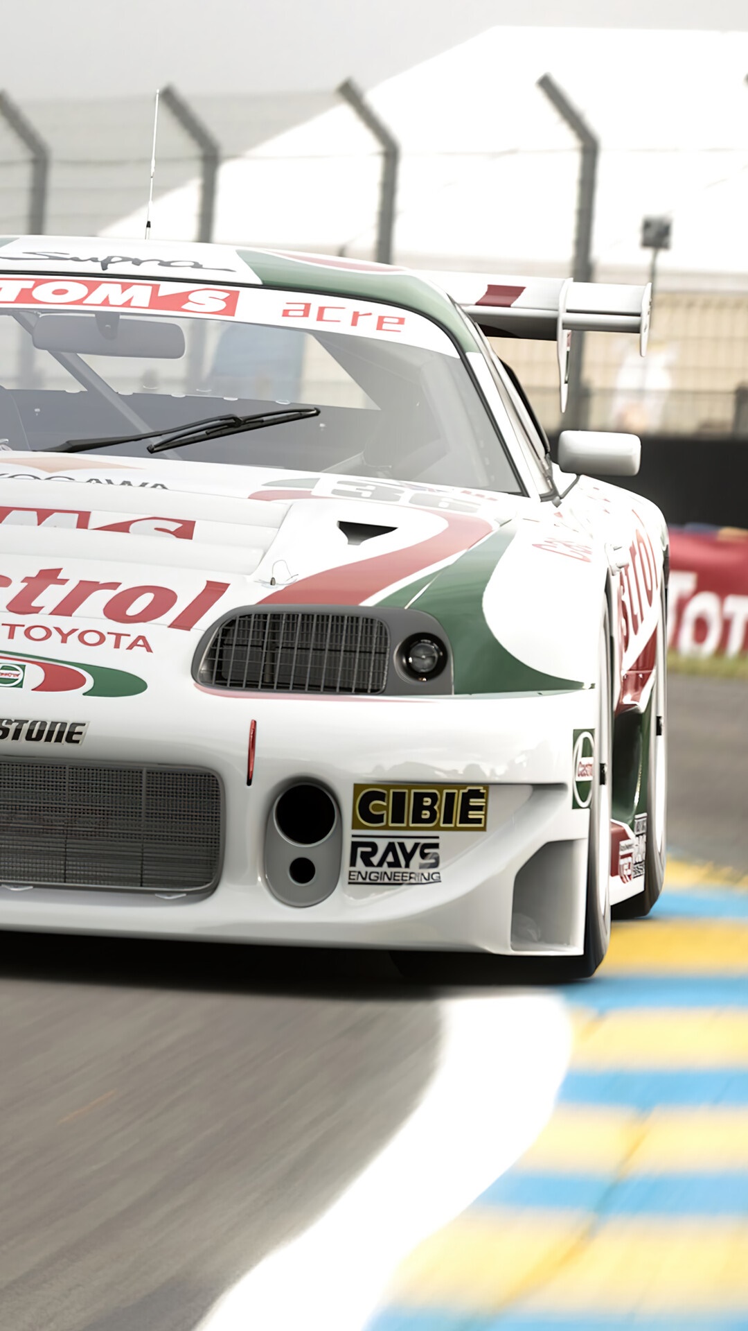 Castrol TOM'S Supra GT race car from Gran Turismo 7 HD Phone Wallpaper