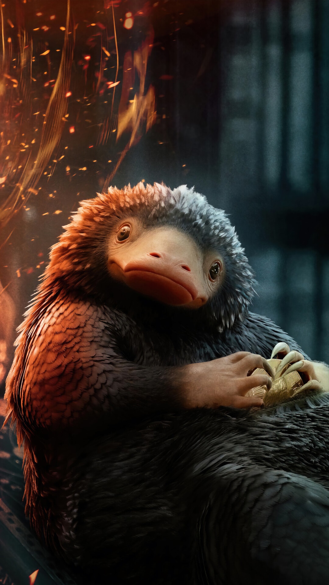 Niffler from Fantastic Beasts: The Secrets of Dumbledore HD Phone Wallpaper
