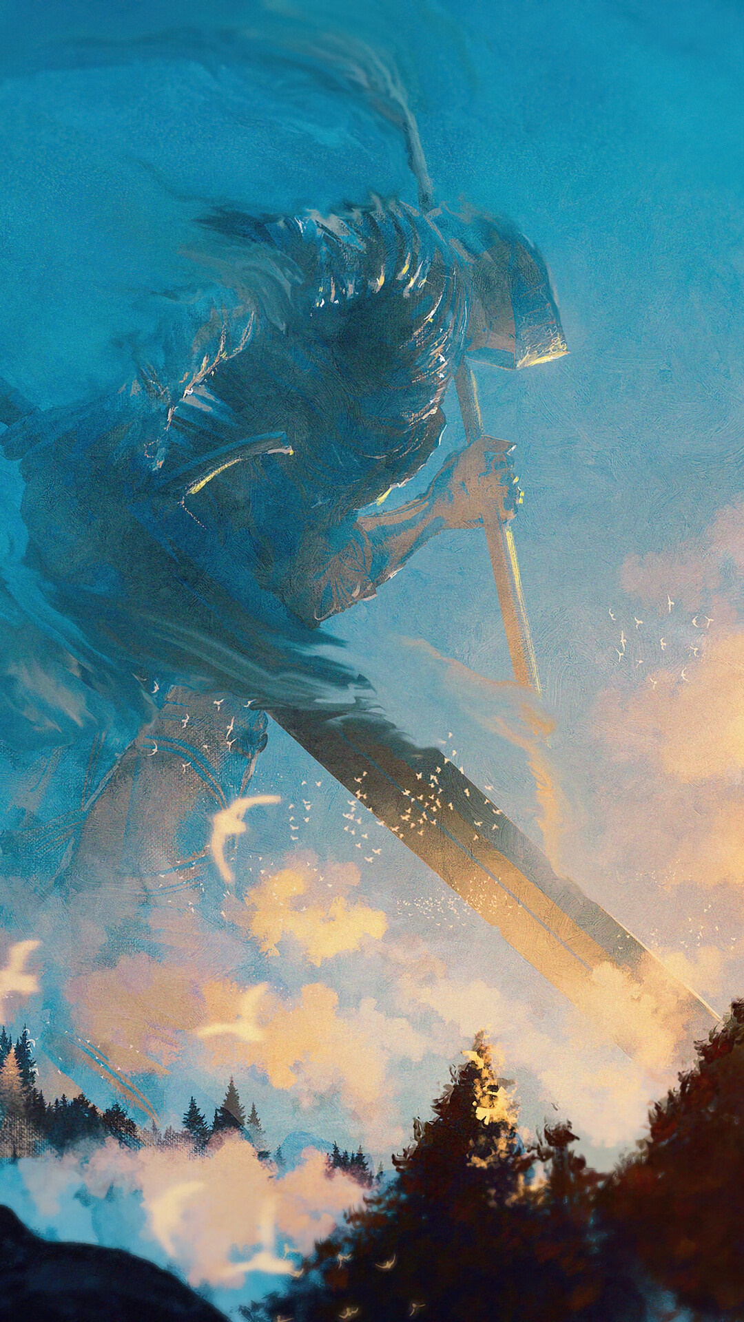 The Black Swordsman from Elden Ring HD Phone Wallpaper