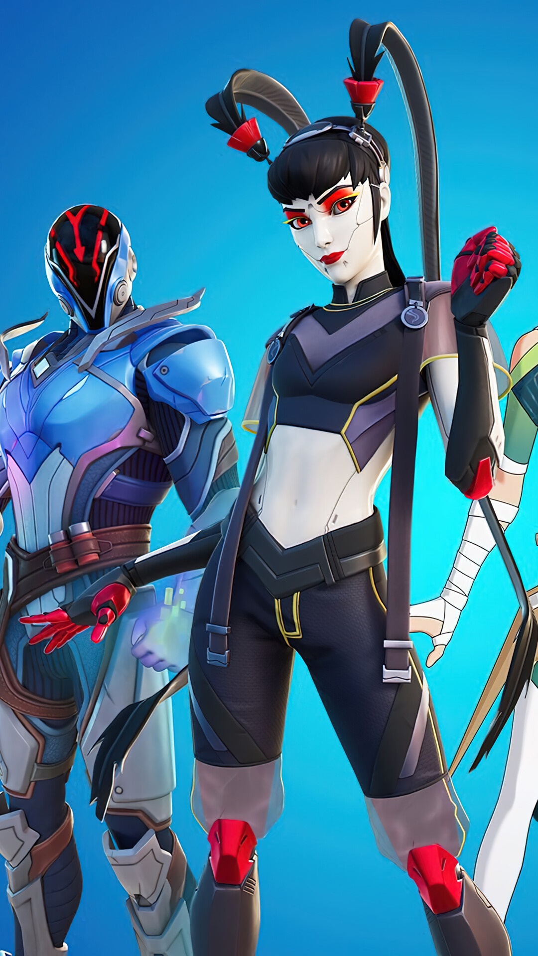 Fortnite characters in a promotional image HD Phone Wallpaper