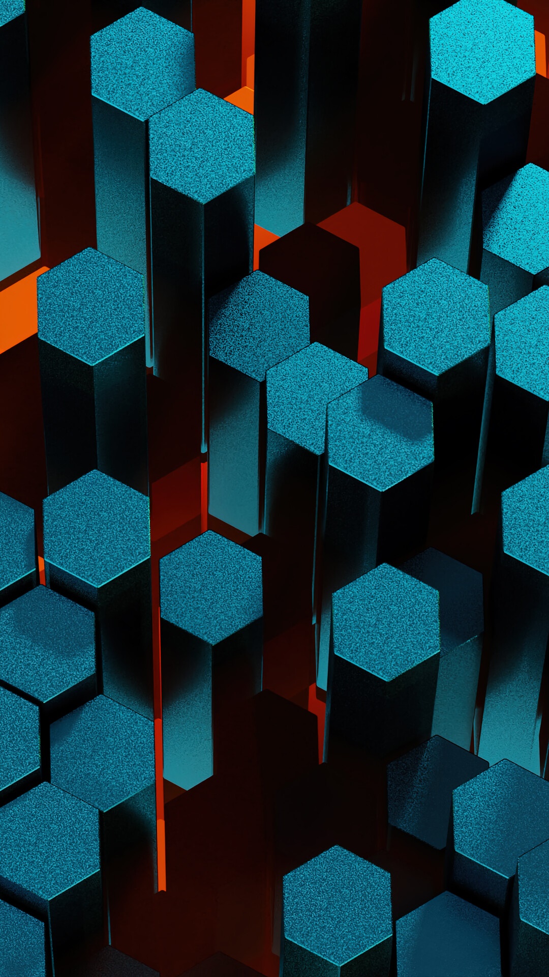 Abstract 3D Hexagons Digital Art HD Phone Wallpaper