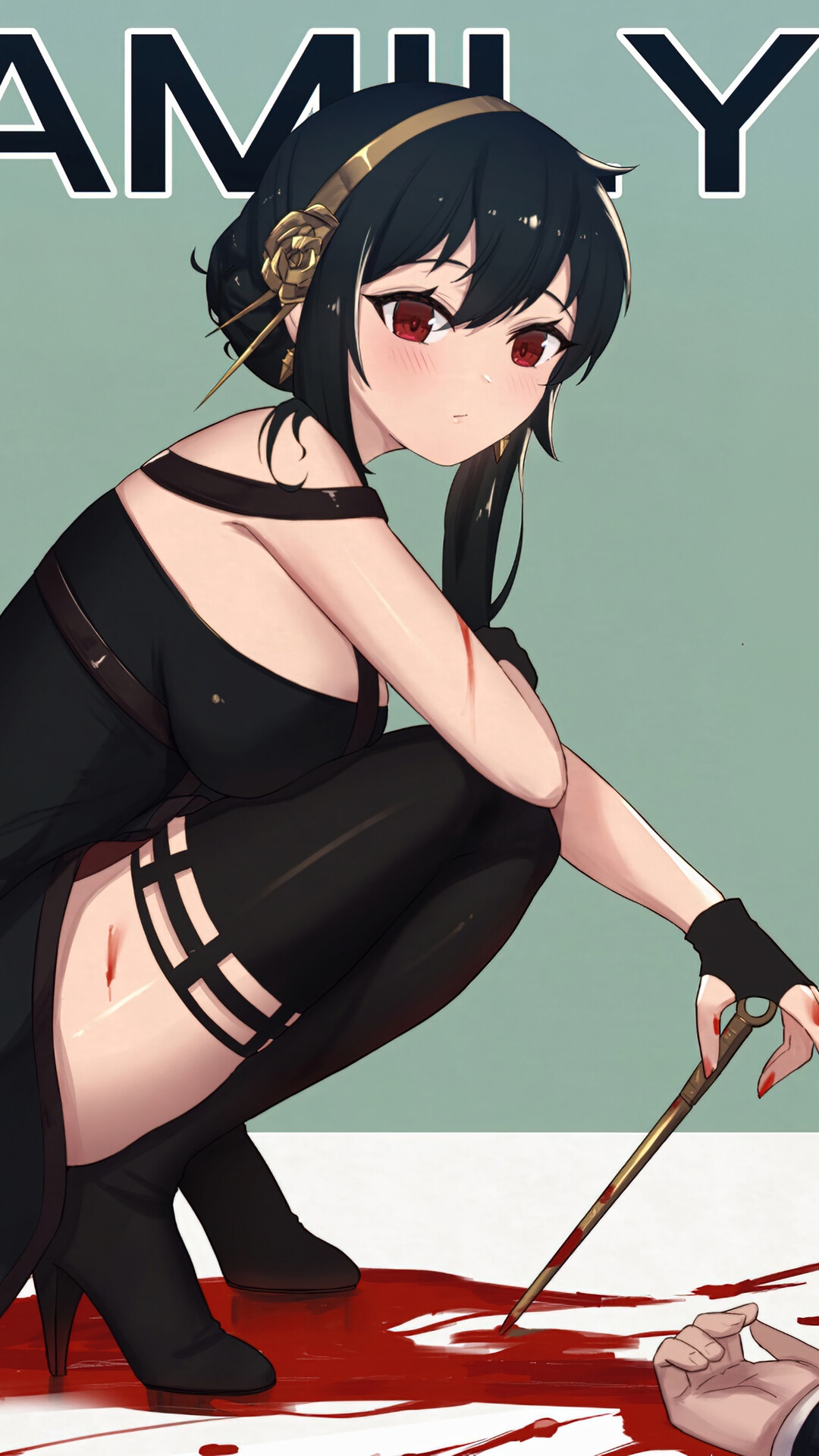 Yor Forger from Spy x Family with blood HD Phone Wallpaper