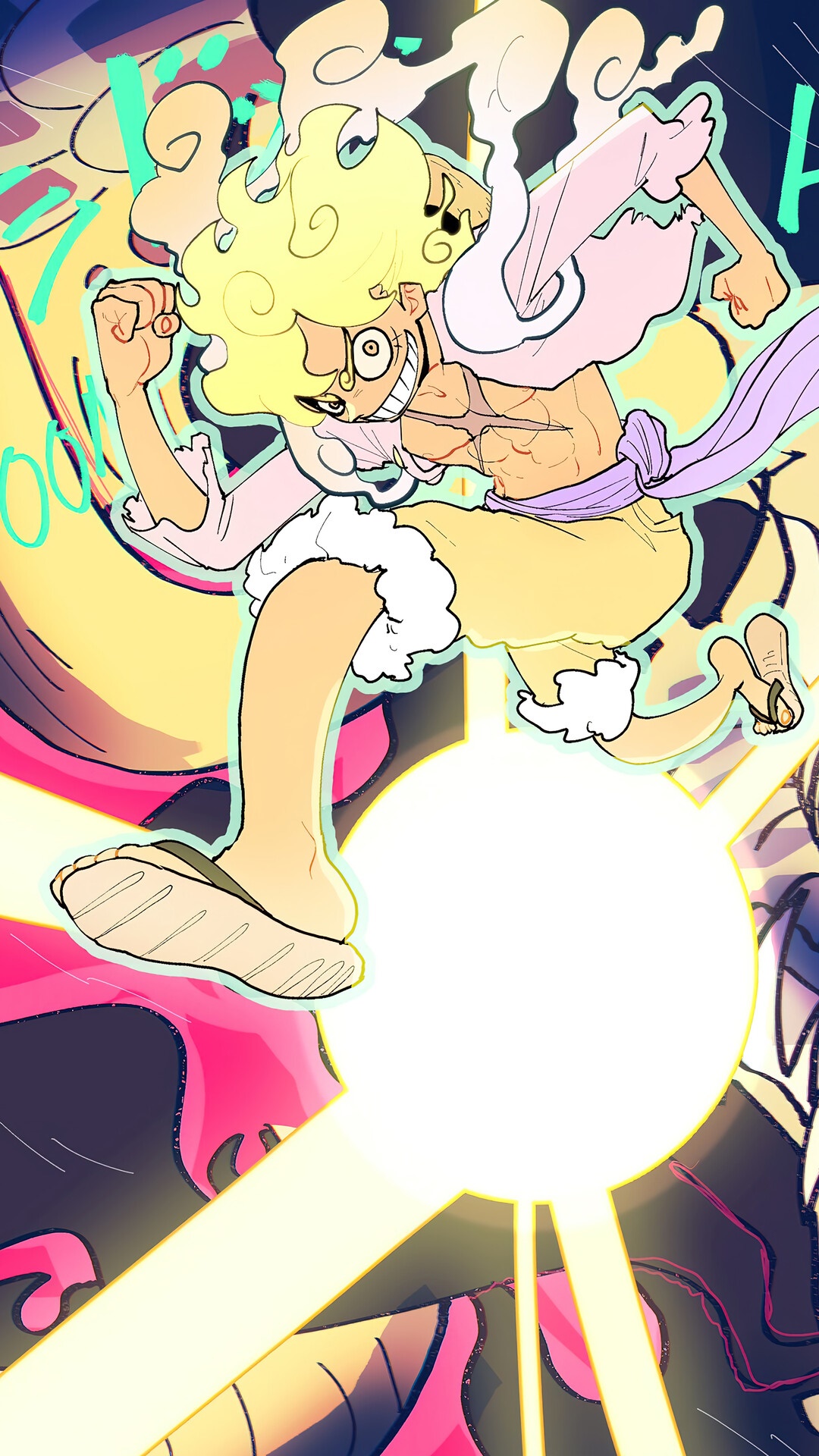 Monkey D. Luffy in Gear 5 from One Piece HD Phone Wallpaper