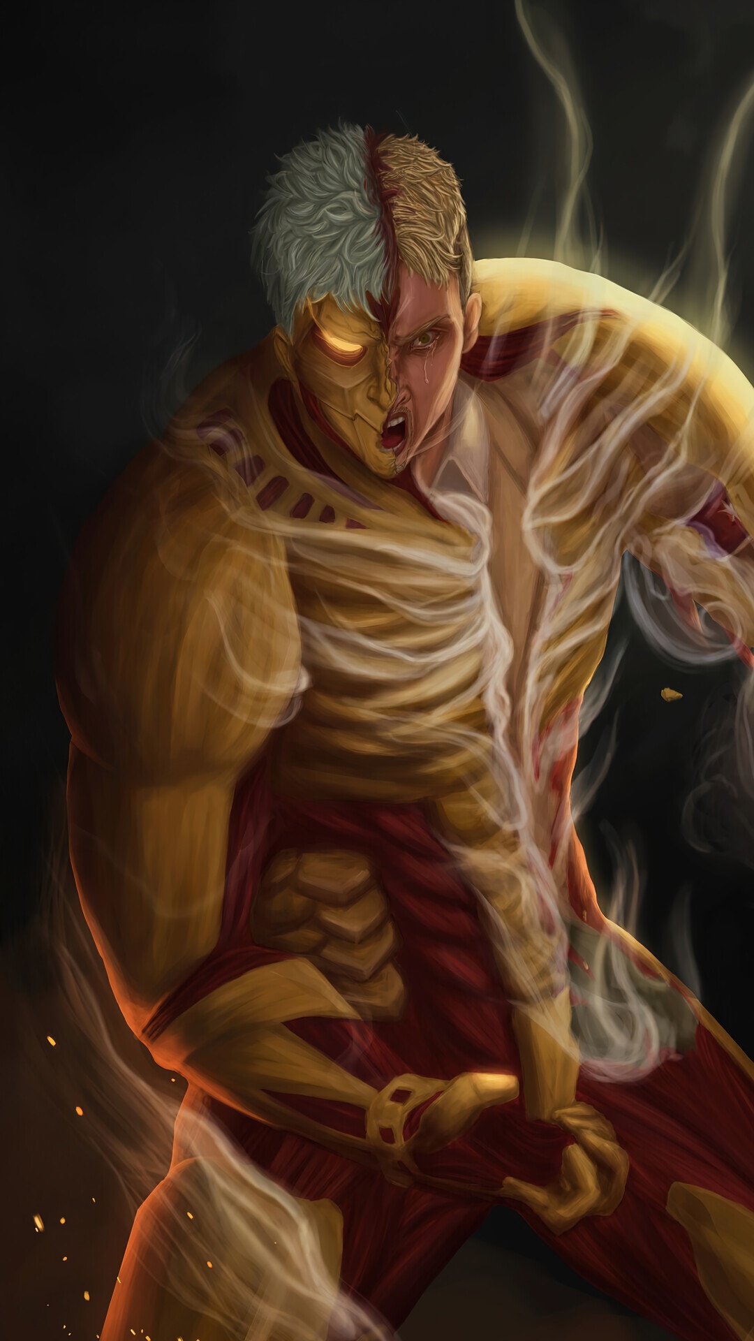 Armored Titan from Attack on Titan HD Phone Wallpaper