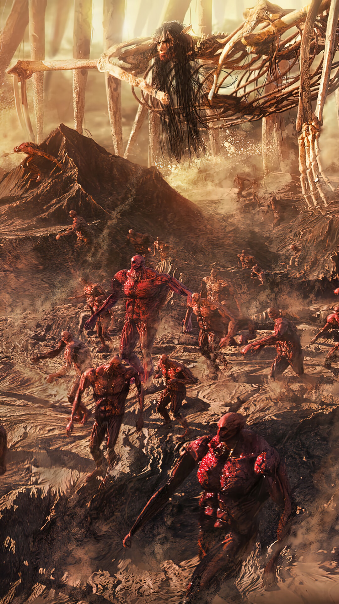 Founding Titan and Troops from Attack on Titan HD Phone Wallpaper