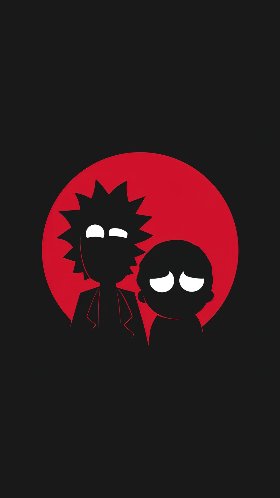 Rick and Morty minimalist silhouette HD Phone Wallpaper