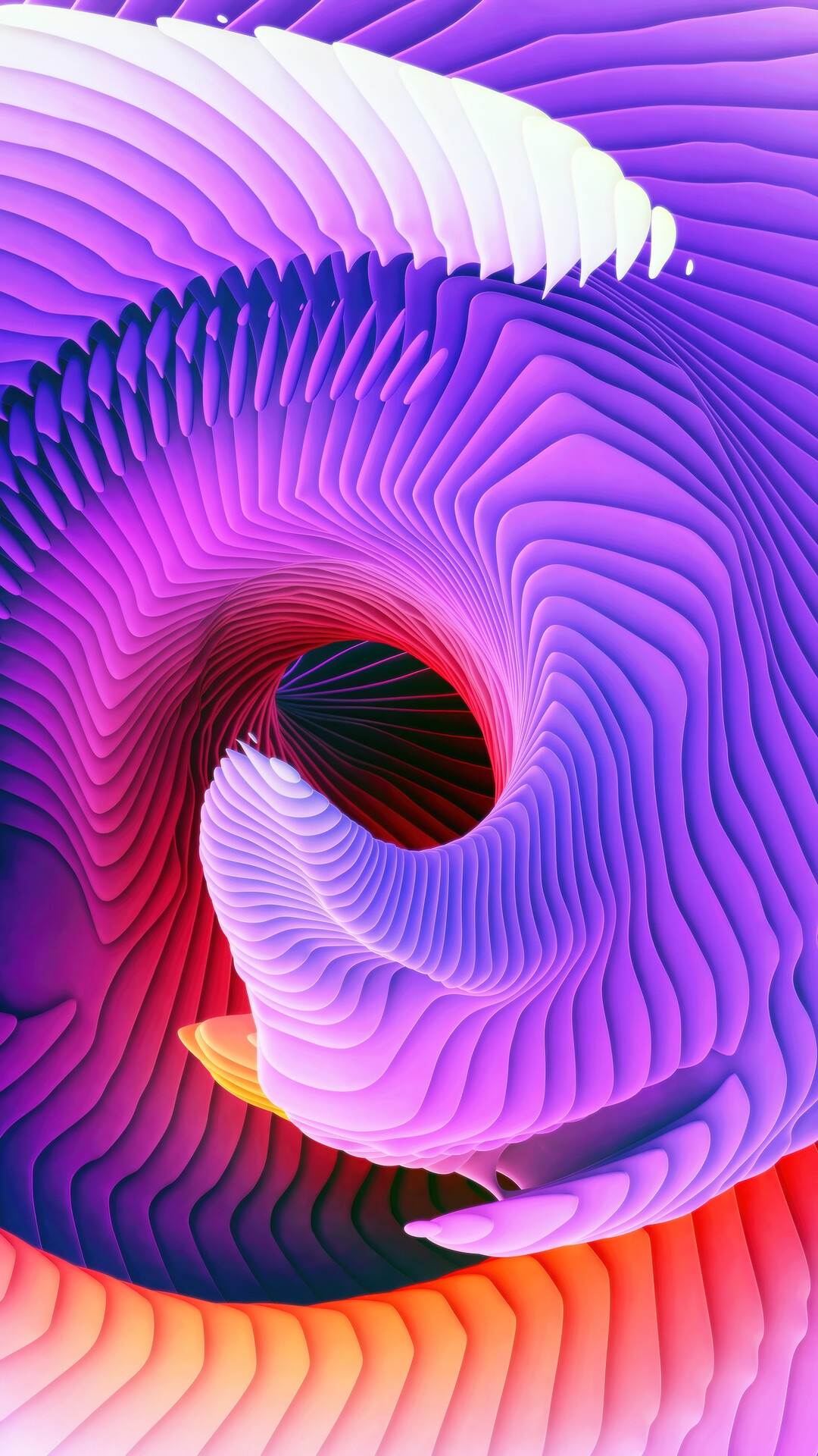 Abstract swirling digital art with purple and pink hues HD Phone Wallpaper