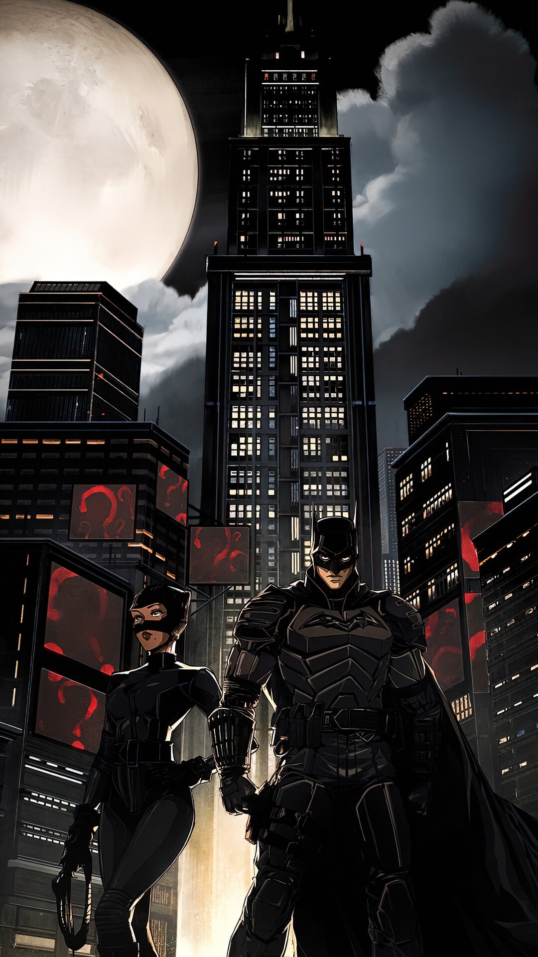 Batman and Catwoman from The Batman (2022) HD Phone Wallpaper