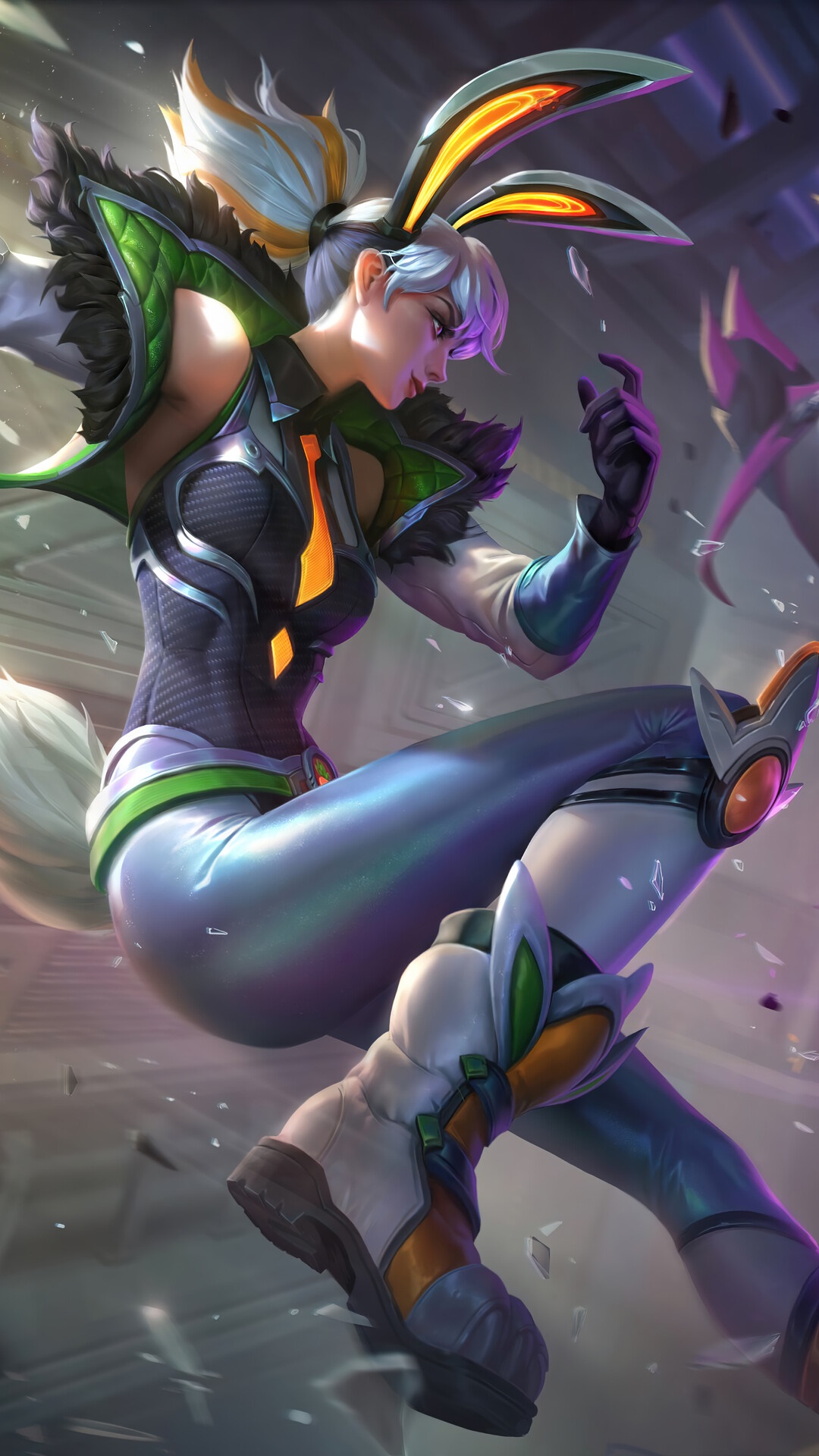 Riven from League of Legends Anima Squad Splash Art HD Phone Wallpaper