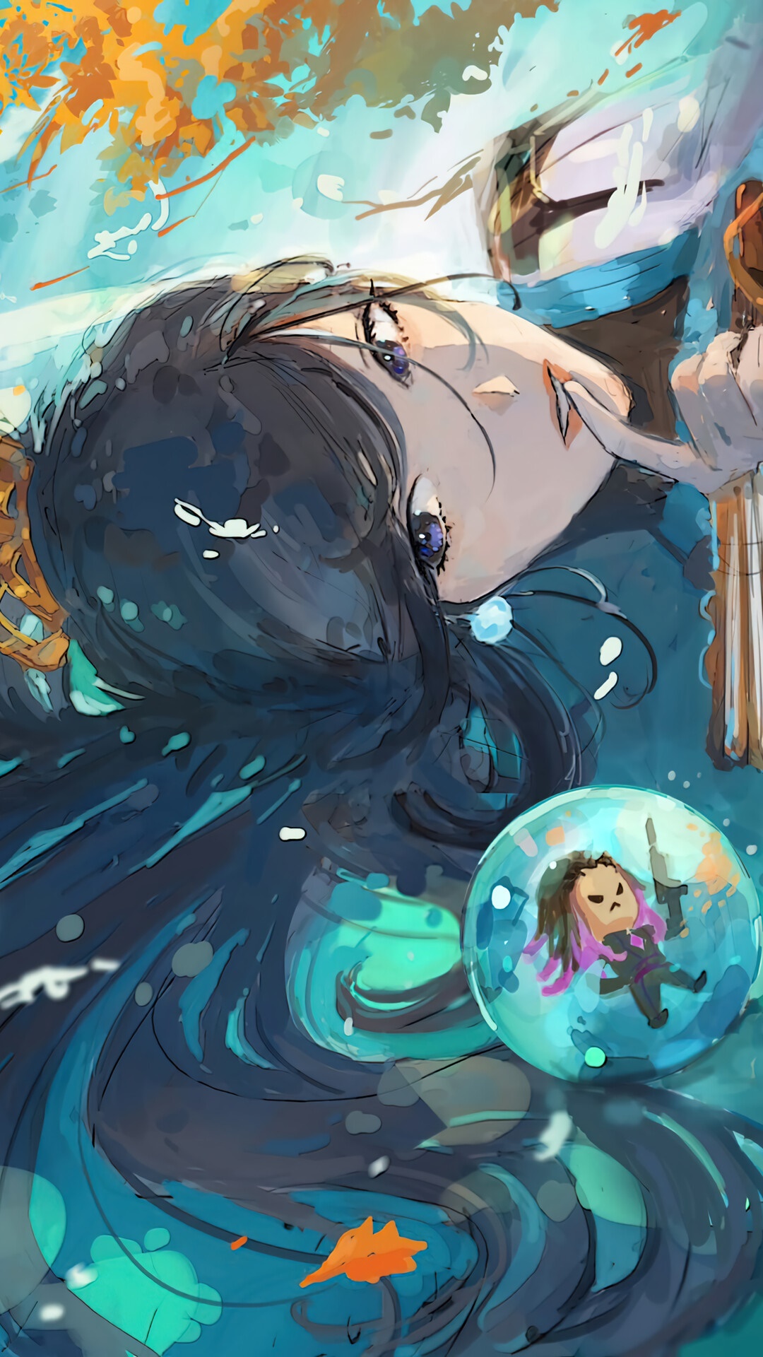 Sage from Valorant in a bubble HD Phone Wallpaper