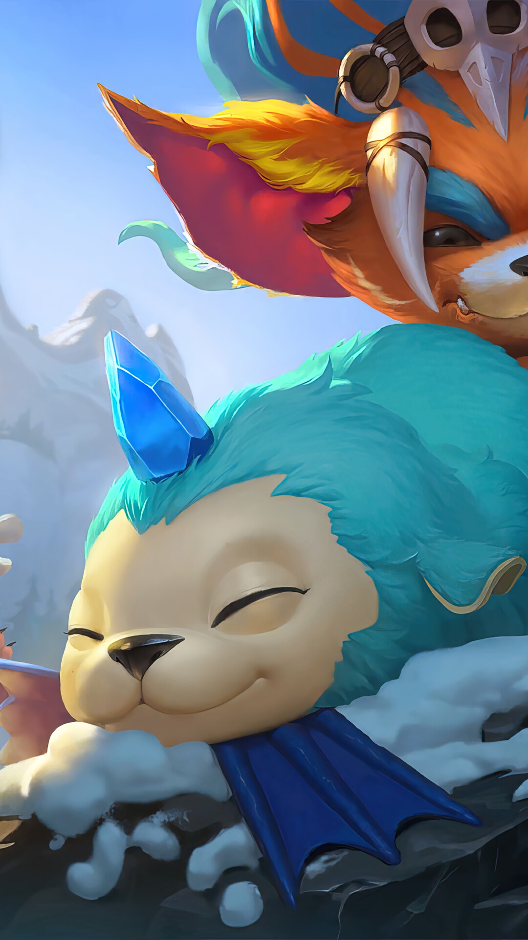 Gnar and Poro from Legends of Runeterra HD Phone Wallpaper