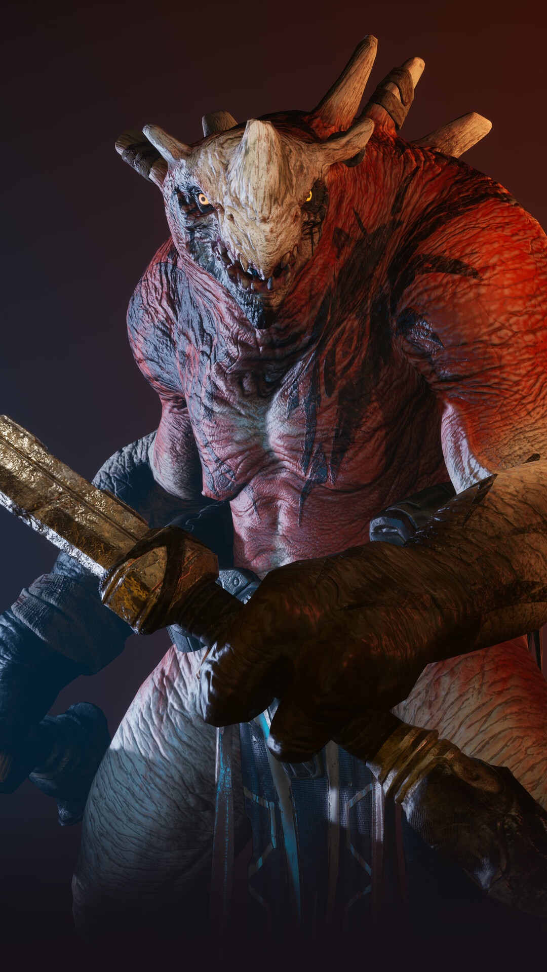 Monster with swords in Overprime HD Phone Wallpaper