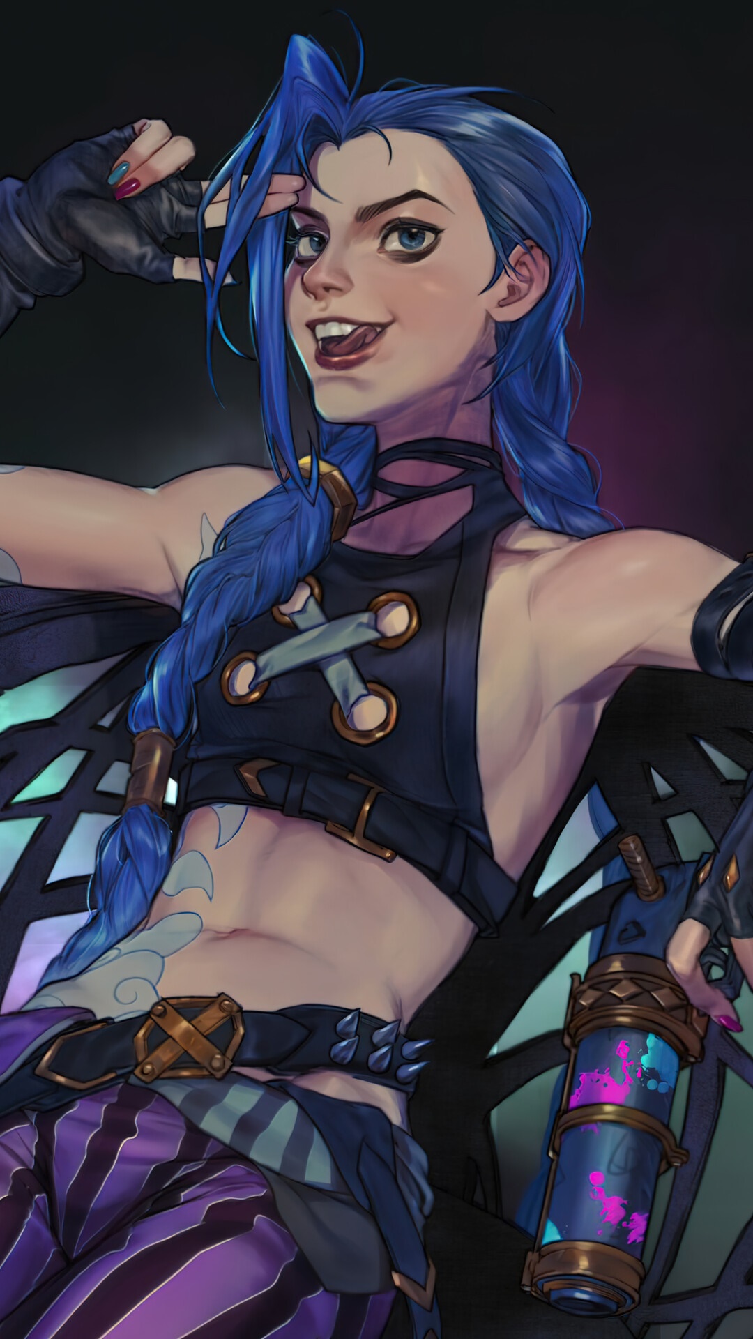 Jinx from Arcane League of Legends HD Phone Wallpaper