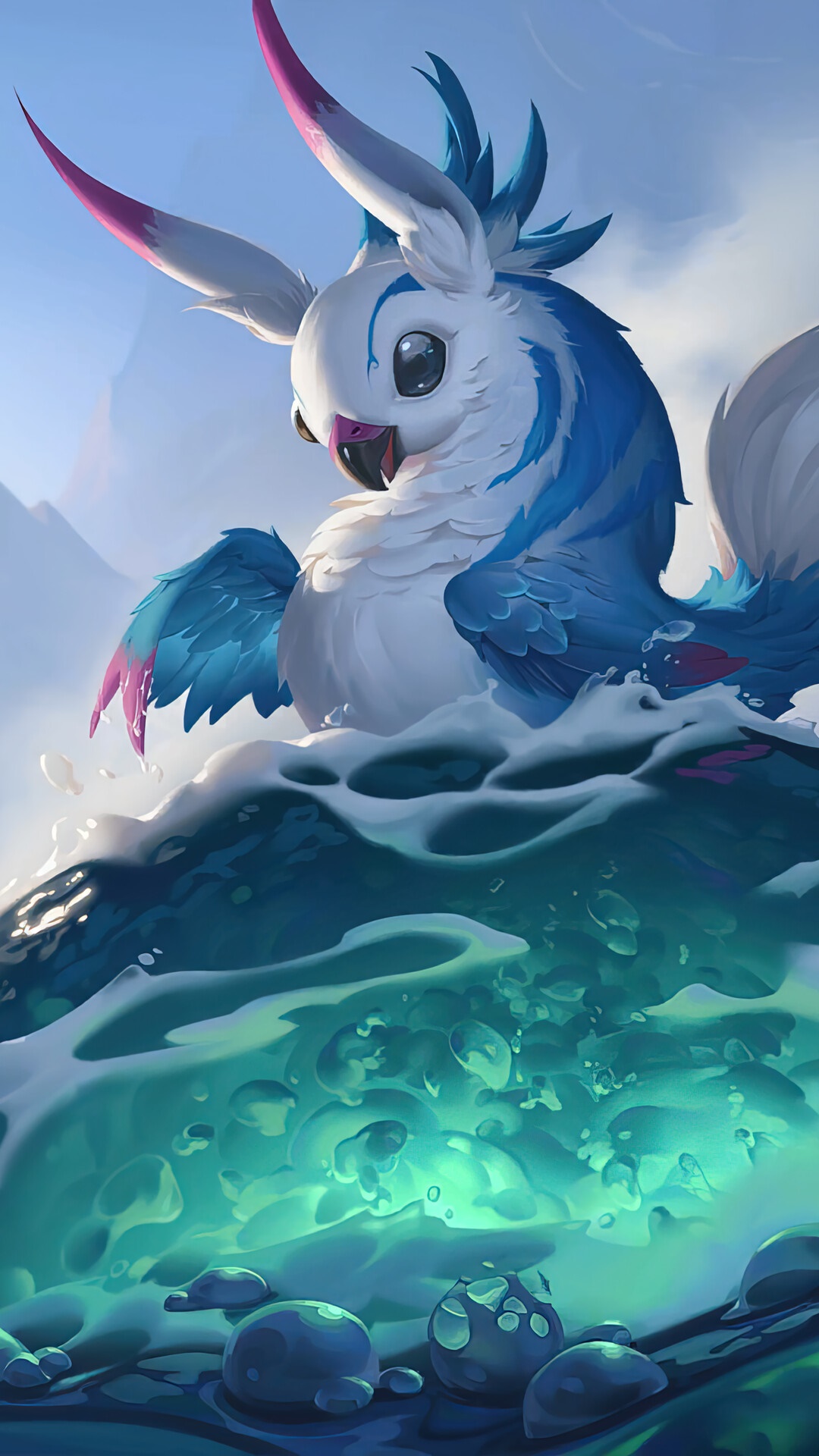 A creature from Legends of Runeterra in water HD Phone Wallpaper