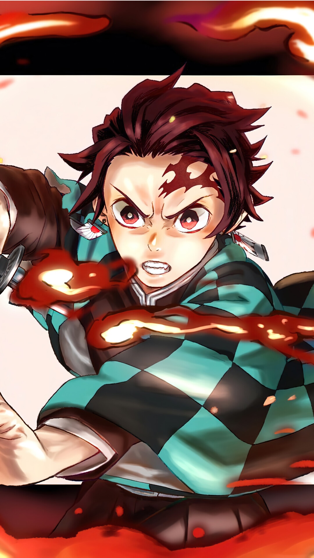 Tanjiro Kamado from Demon Slayer Anime HD Phone Wallpaper