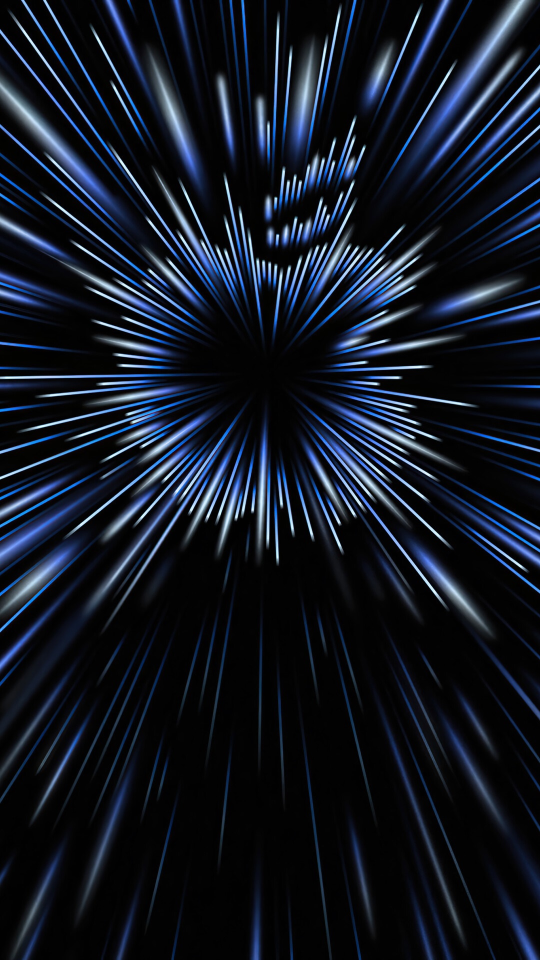 Apple Logo with Blue Light Streaks HD Phone Wallpaper