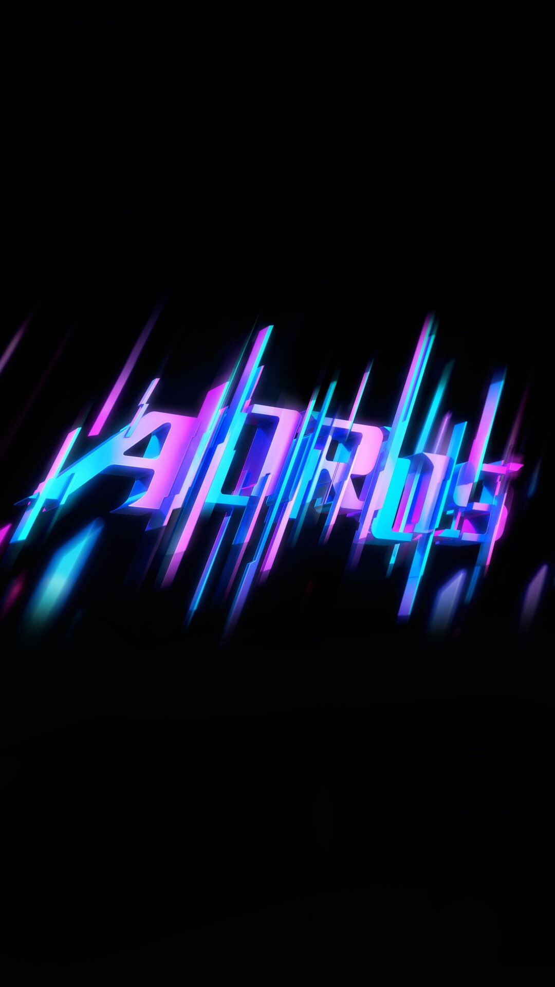 AORUS logo with neon streaks HD Phone Wallpaper