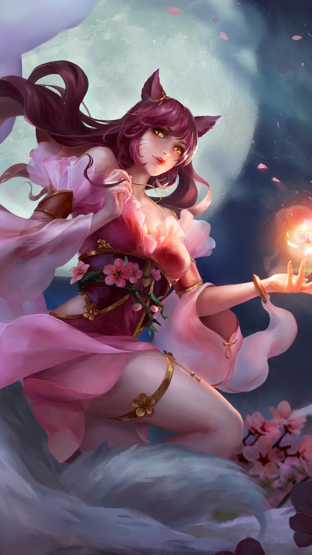 Ahri from League of Legends HD Phone Wallpaper