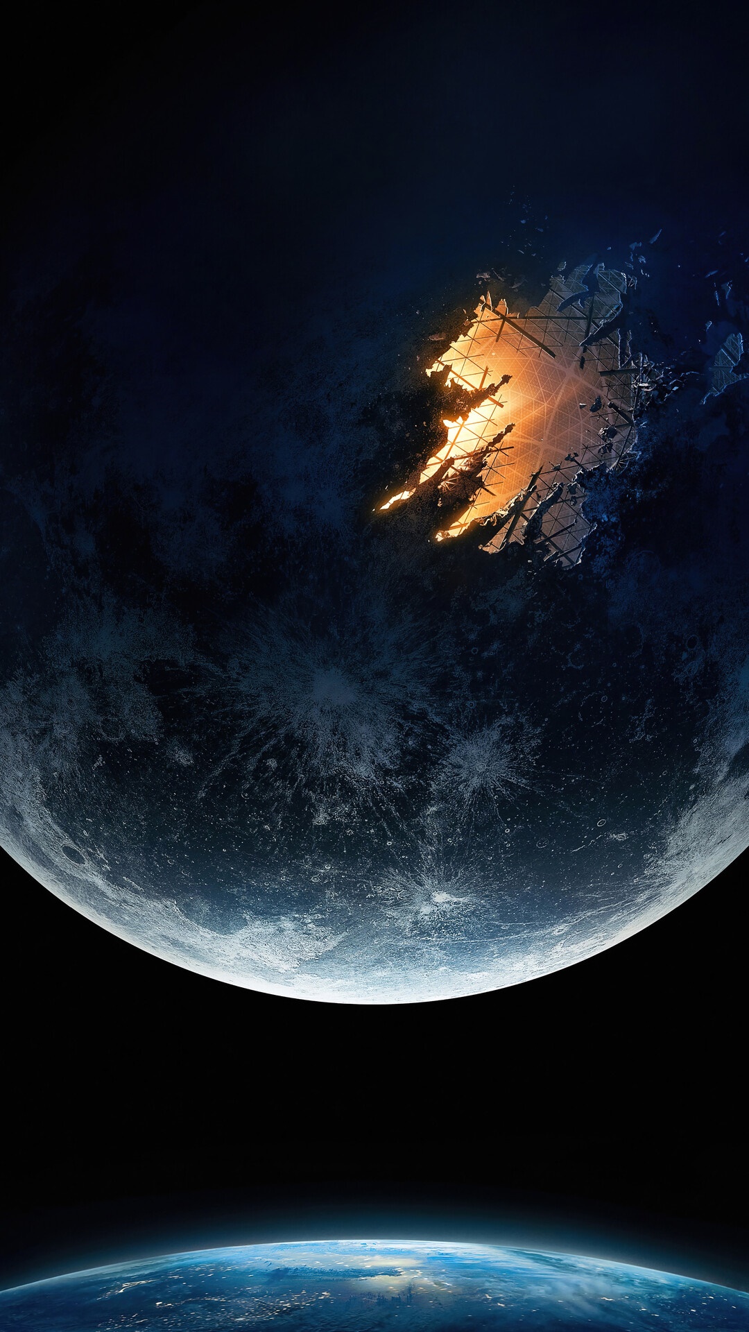 Moonfall movie poster with Earth and Moon HD Phone Wallpaper