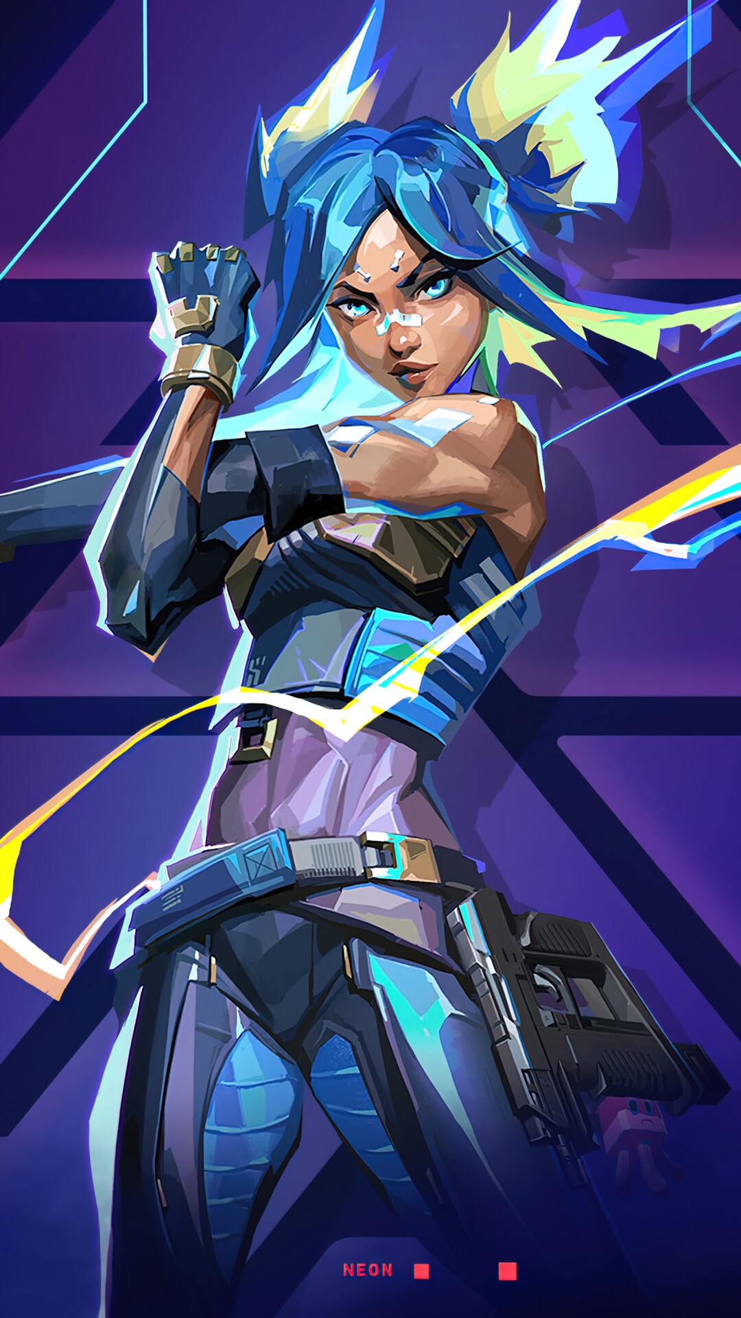 Neon from Valorant HD Phone Wallpaper
