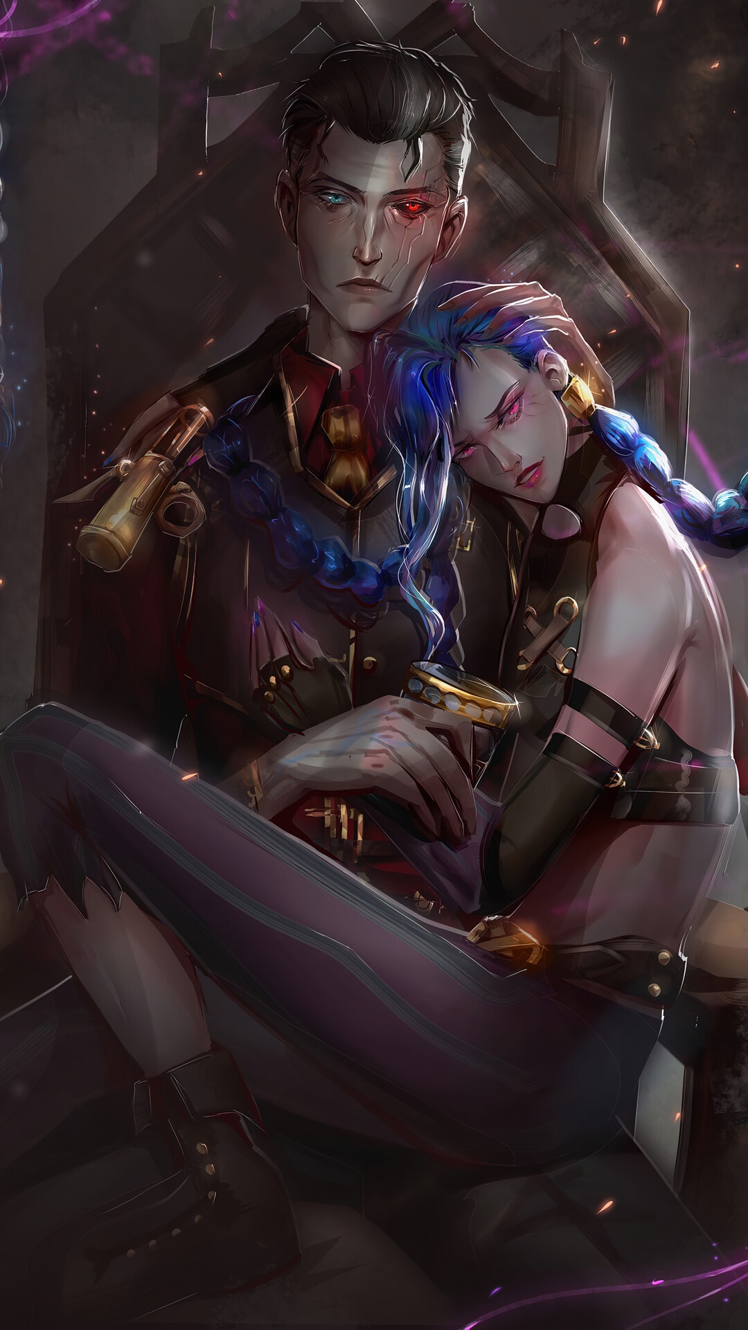 Silco and Jinx from Arcane HD Phone Wallpaper