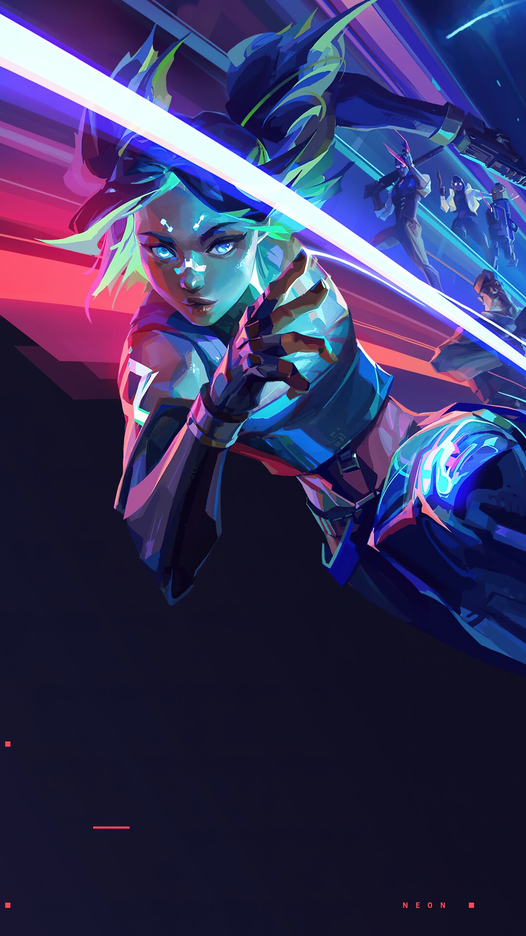 Neon from Valorant HD Phone Wallpaper